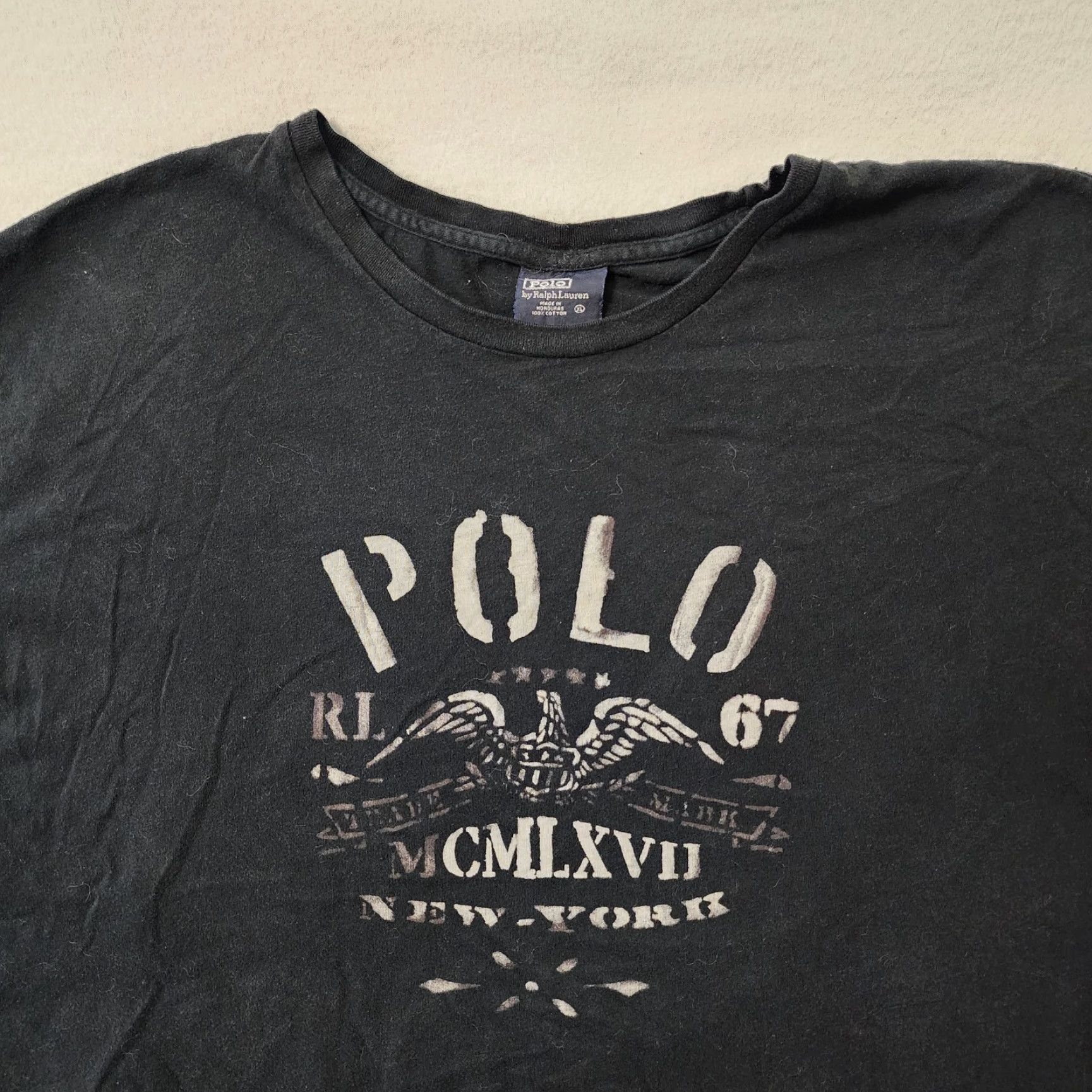 Polo Ralph Lauren VINTAGE Polo Ralph Lauren T-Shirt Men XL Black Grunge Military Skater Y2K RL New York Mens XL Black Grunge Military Skater RL Size US XL / EU 56 / 4 - 2 Thumbnail