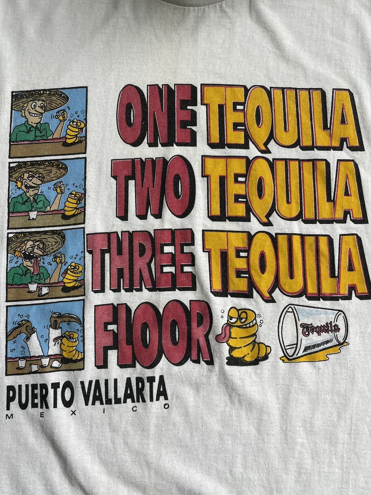 Other Vintage Y2K Humor One Tequila Two Tequila T-Shirt 90’s RARE Size US XL / EU 56 / 4 - 4 Thumbnail