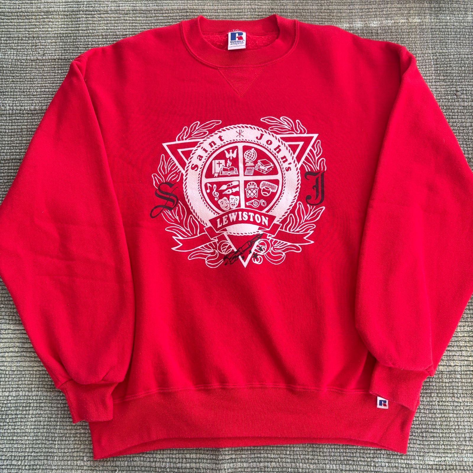 Russell Athletic × Vintage Vtg 90s Russell Athletic Saint Johns Lewiston Sweatshirt L Size US L / EU 52-54 / 3 - 1 Thumbnail