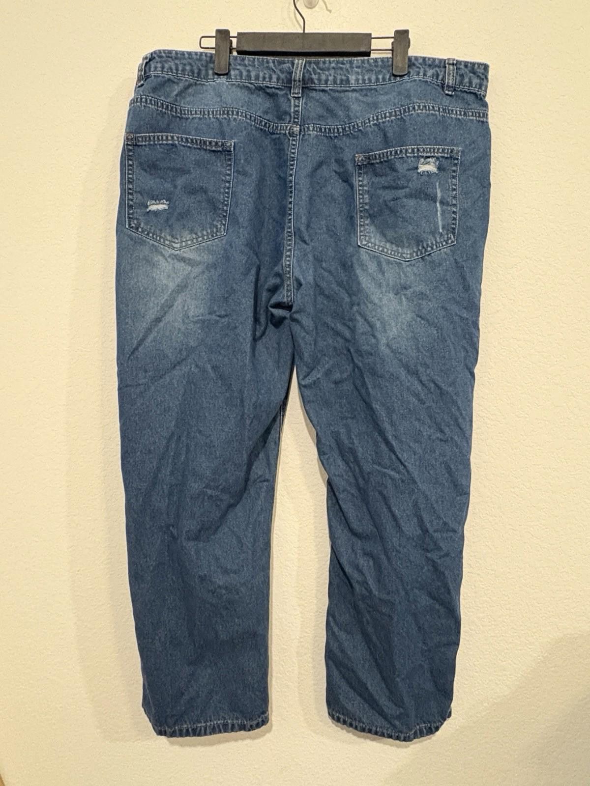 The Unbranded Brand Distressed Red Plaid Jeans Stretch Women’s Plus Size 2X XXL Size 42" / US 20 - 5 Thumbnail