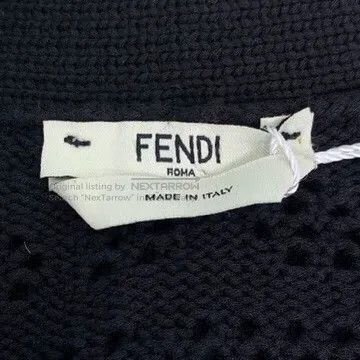 Fendi Fendi Black logo monogram V-neck cotton knit cardigan jack Size 4XL / US 24-26 - 5 Thumbnail