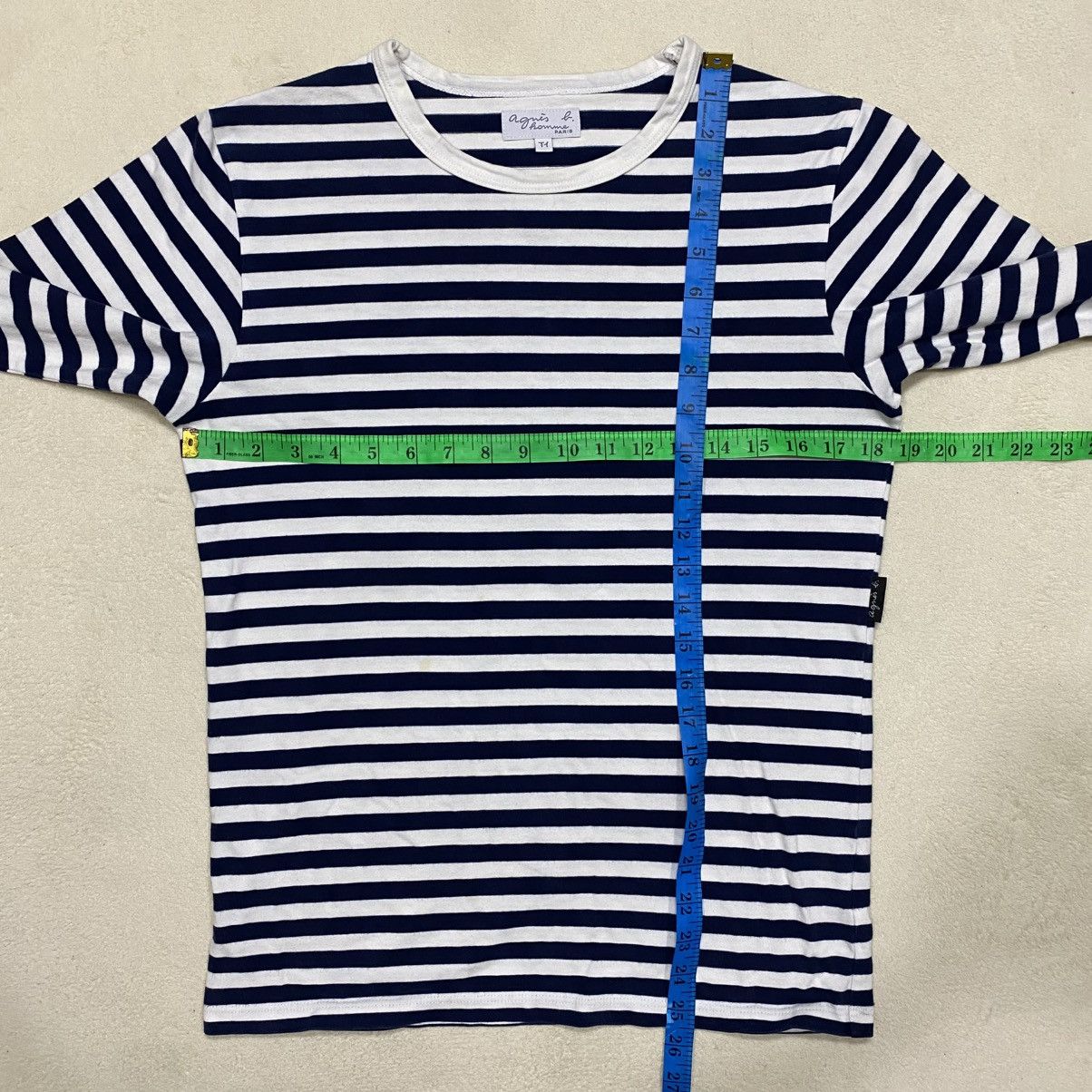 Designer × agnes b. AGNES. B Striped Long Sleeve T-shirt Size S / US 4 / IT 40 - 13 Thumbnail