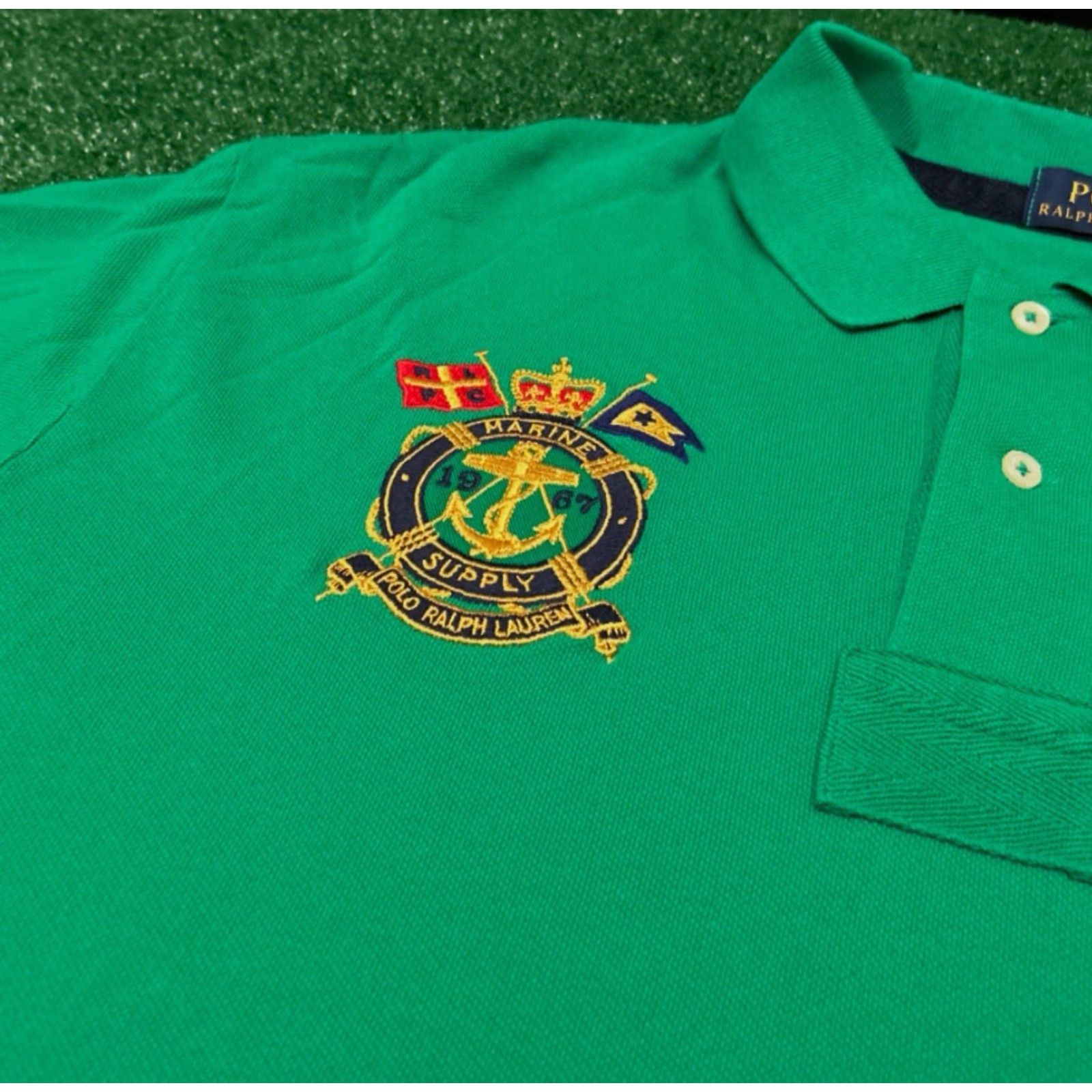 Polo Ralph Lauren Polo Ralph Lauren Big Pony Sailing Crest Collared Polo Shirt XL Marine Supply Size US XL / EU 56 / 4 - 2 Thumbnail