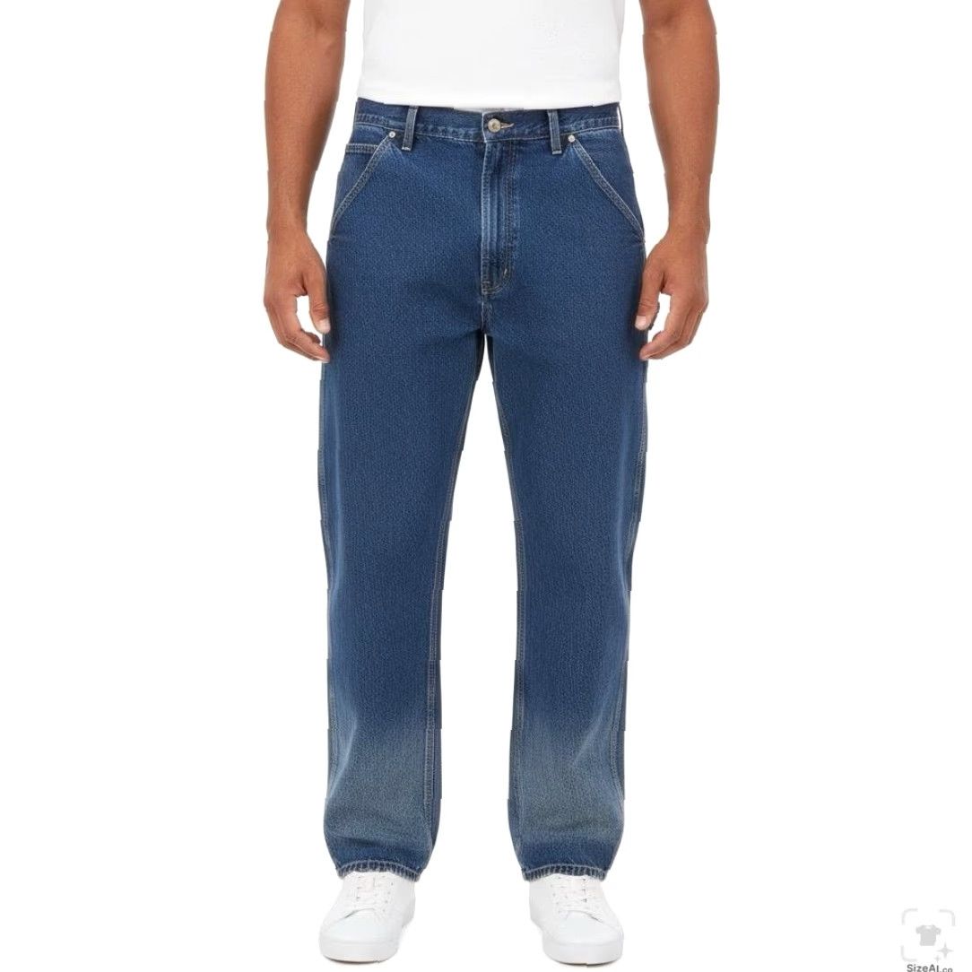 Carhartt Carhartt Jeans Mens 48x32 Blue Dark Wash Relaxed Straight Dungaree Fit Jeans Size US 32 / EU 48 - 5 Thumbnail