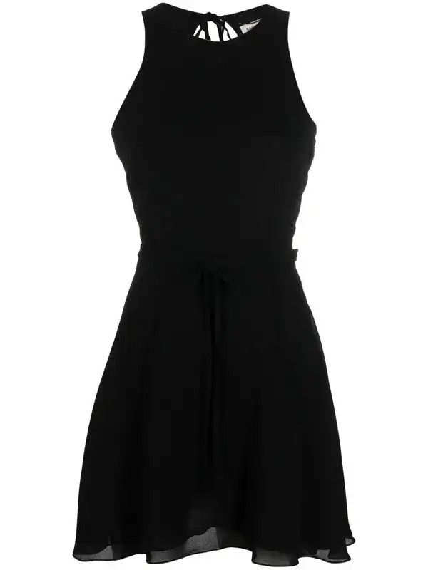Saint Laurent Paris o1y0126 Mini Dress in Black Size L / US 10 / IT 46 - 1 Thumbnail