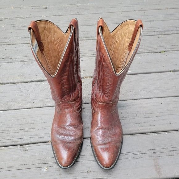 Mason's Vintage 60s Mason Shoes Brown Leather Western Cowboy Motorcy Size US 11 / EU 44 - 4 Thumbnail