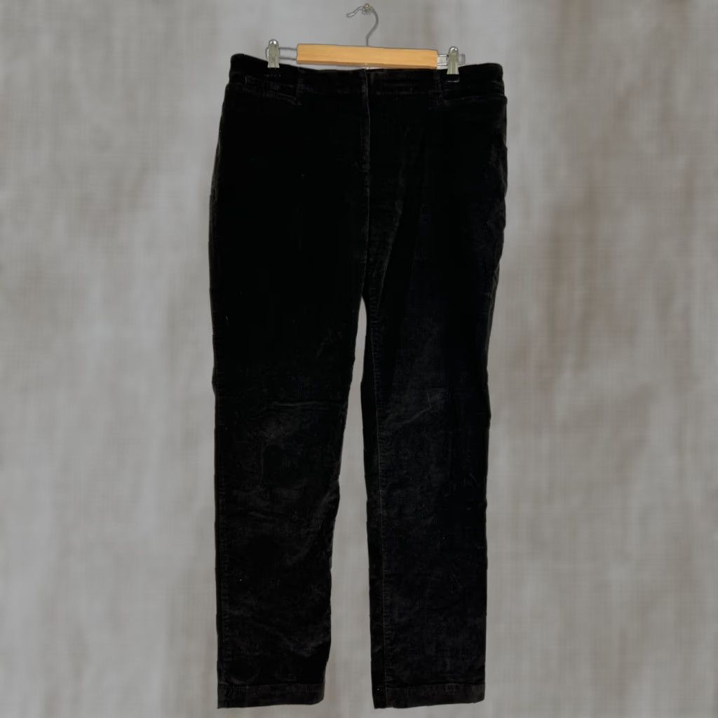 J. Jill J. Jill Womens Pants Size 12 Black Wash Corduroy Mid Rise Cotton Blend 34x30 Size 24" / US 00 / IT 34 - 1 Thumbnail