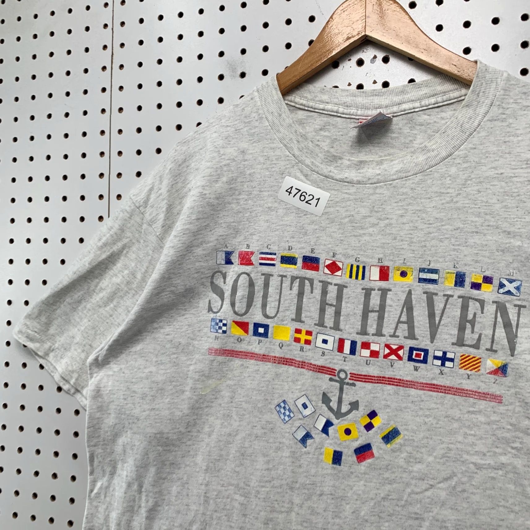 Vintage VINTAGE Islander Sportswear T-Shirt Mens XL Gray 90s USA Sailing Flags Single Stitch Shirt Size US XL / EU 56 / 4 - 6 Thumbnail