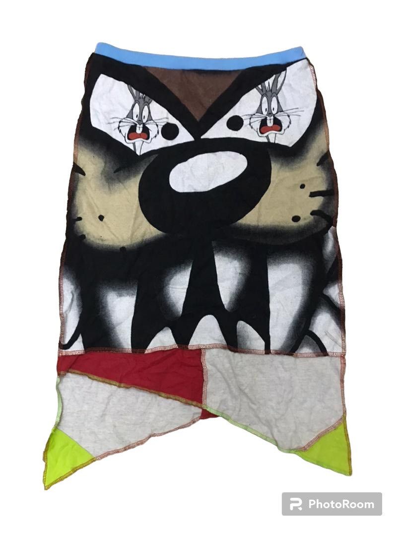 image of Archival Clothing VTG Japanese Tazmania Bunny Skirt in Black, Women's (Size 29)
