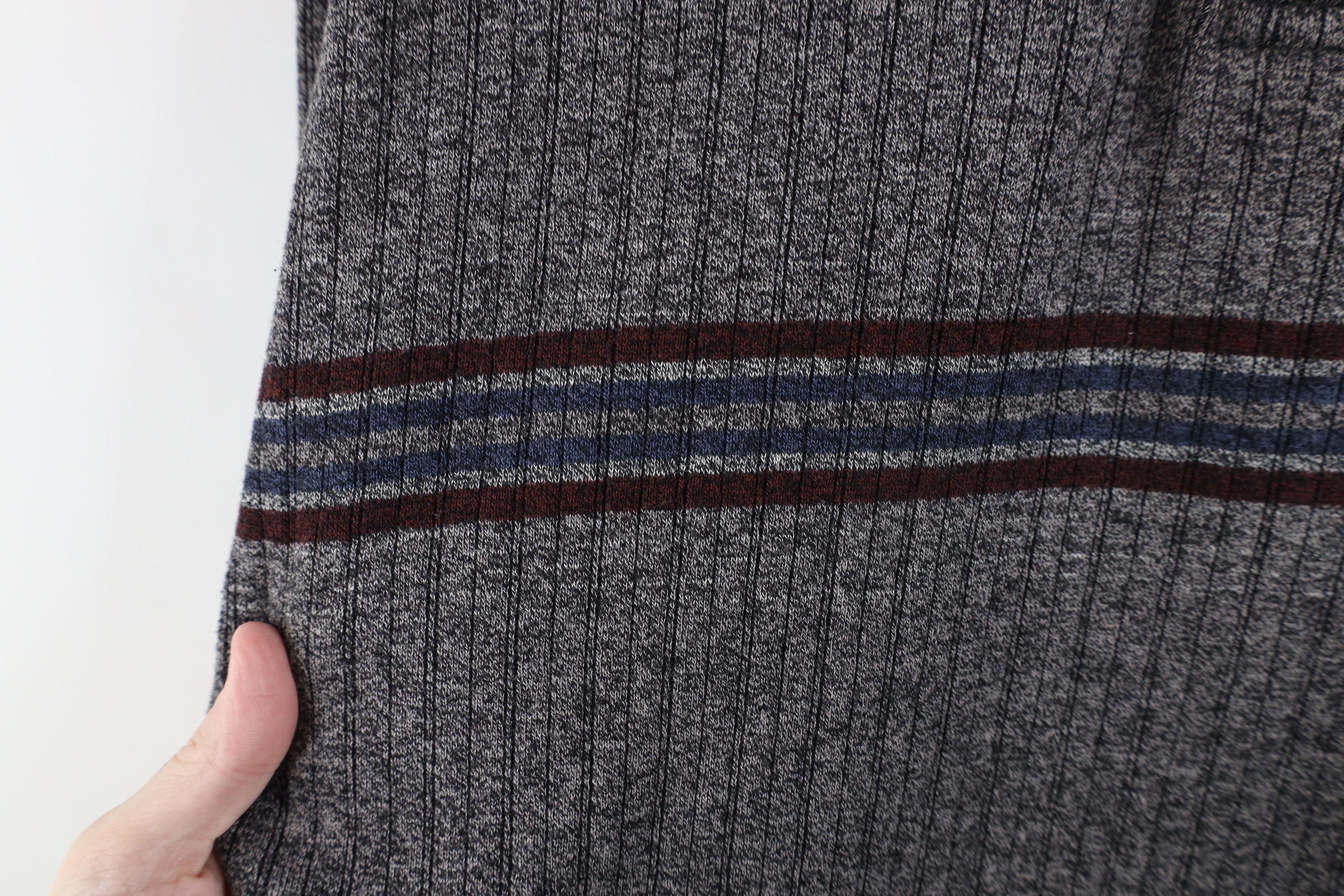 Vintage Vintage 90s Streetwear Ribbed Knit Long Sleeve Polo Shirt Size US XL / EU 56 / 4 - 6 Thumbnail