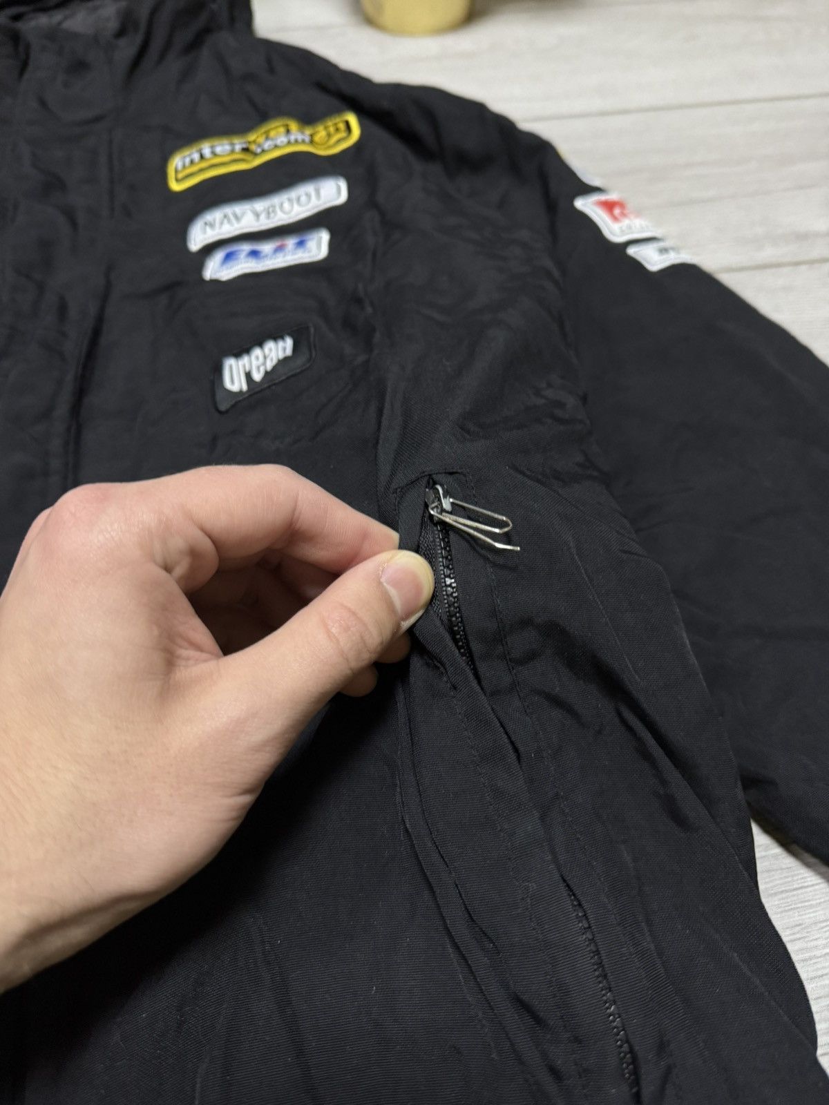 Vintage Caffe Latte Dread Aprilia jacket hooded zip racing team Size US L / EU 52-54 / 3 - 5 Thumbnail