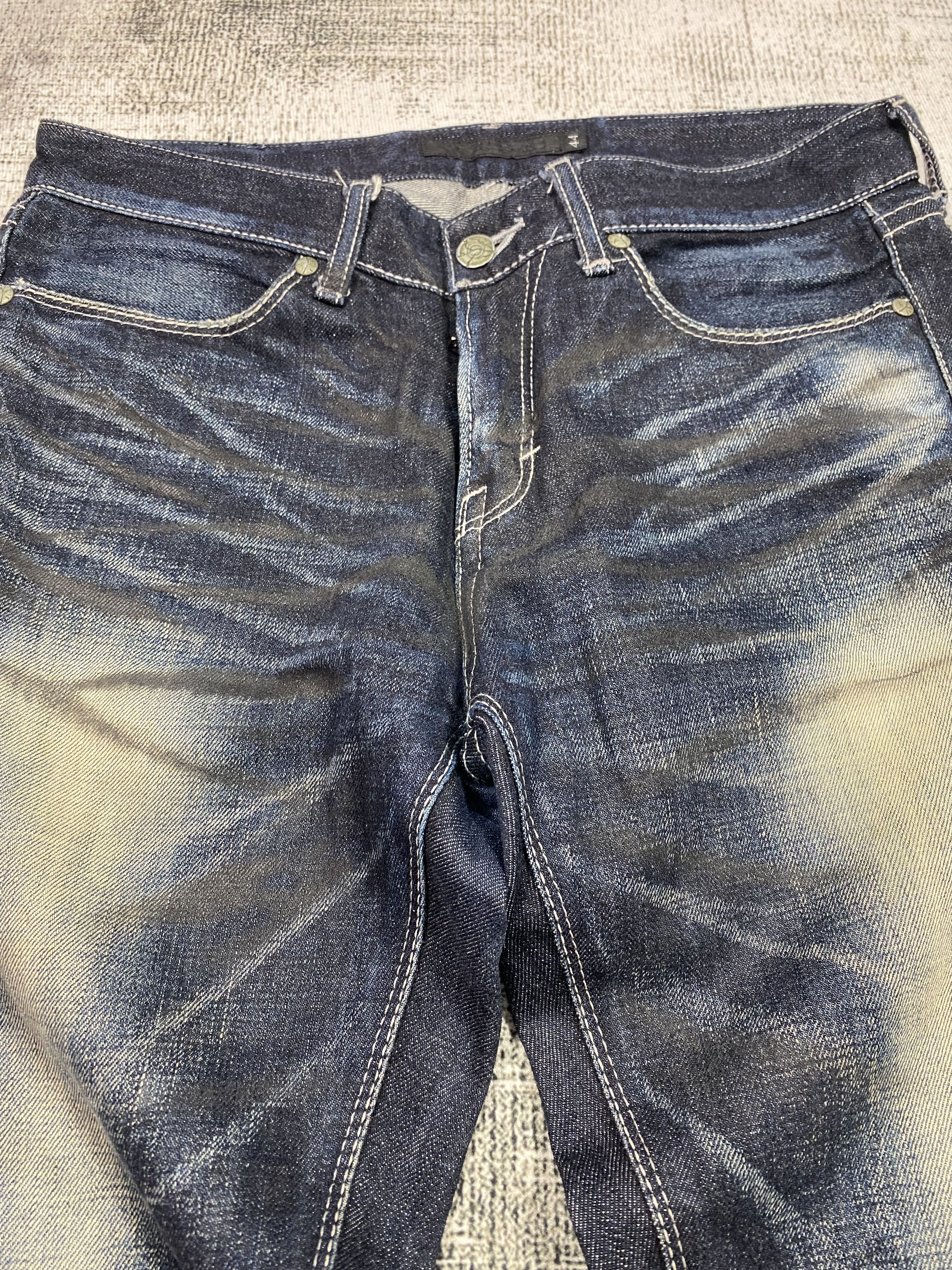 GOSTAR DE FUGA RARE🔥Japanese FUGA Faded Honeycomb Distressed Denim Size US 31 - 4 Thumbnail