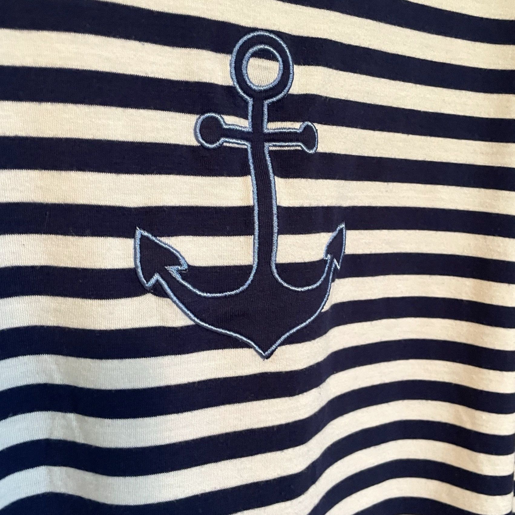 Vintage Love Ari T-Shirt Dress Navy & White Stripe Beach Sailor Short Sleeve Knee Length Womens M Size M / US 6-8 / IT 42-44 - 4 Thumbnail