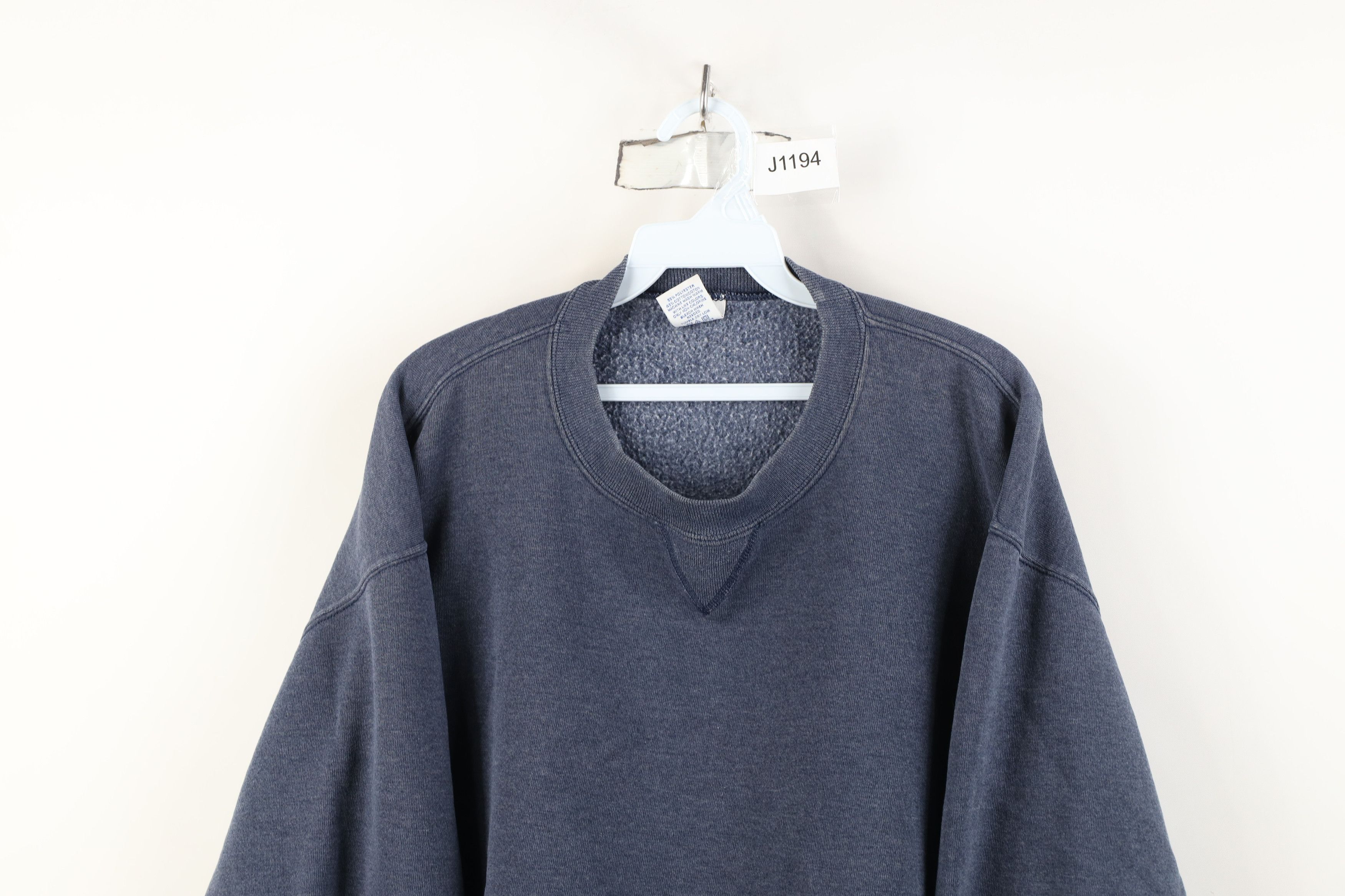 Russell Athletic Vintage 90s Russell Athletic Blank Cropped Sweatshirt Size L / US 10 / IT 46 - 2 Thumbnail