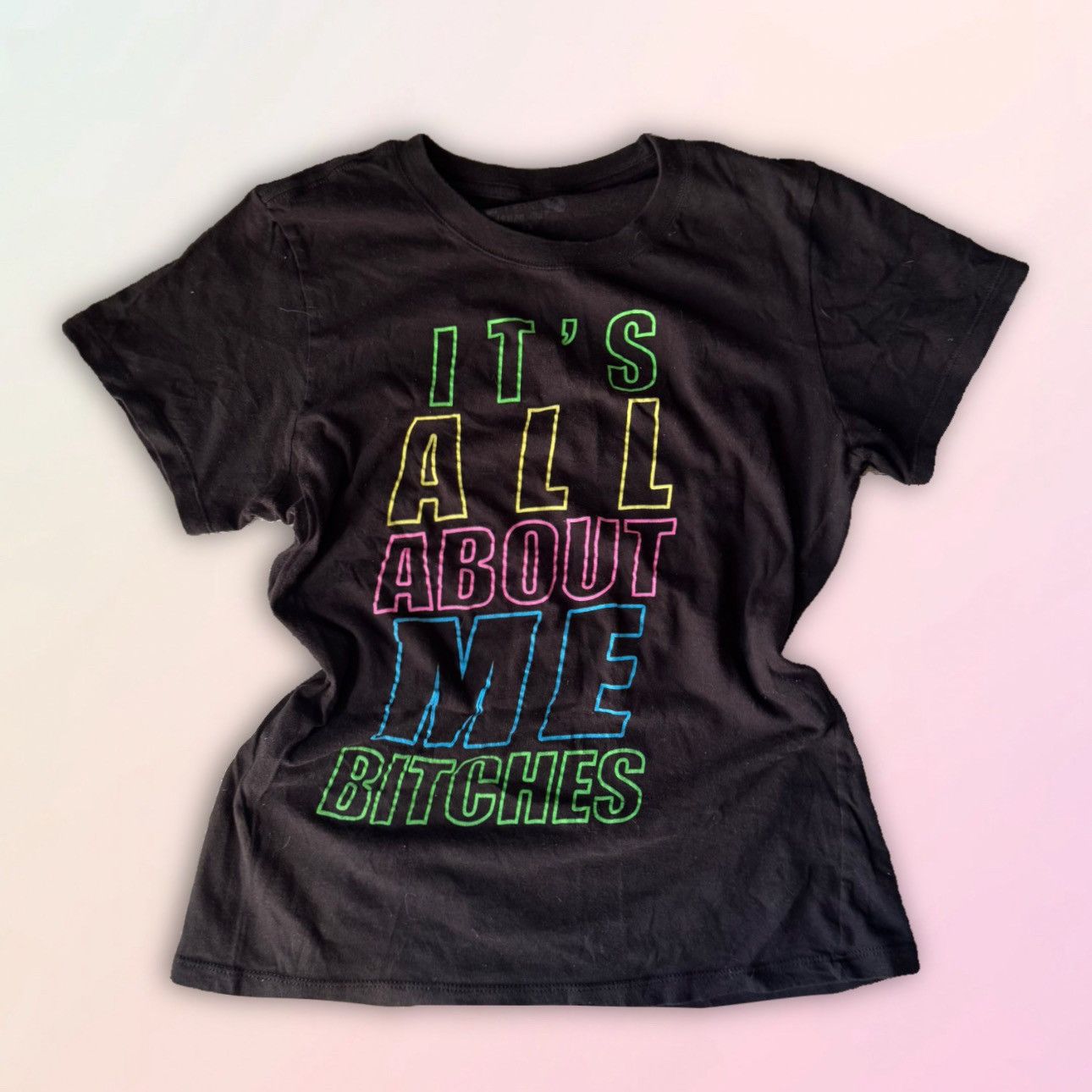 Vintage Vintage, Spencer’s, All About Me Fitted Tee Size L / US 10 / IT 46 - 1 Thumbnail