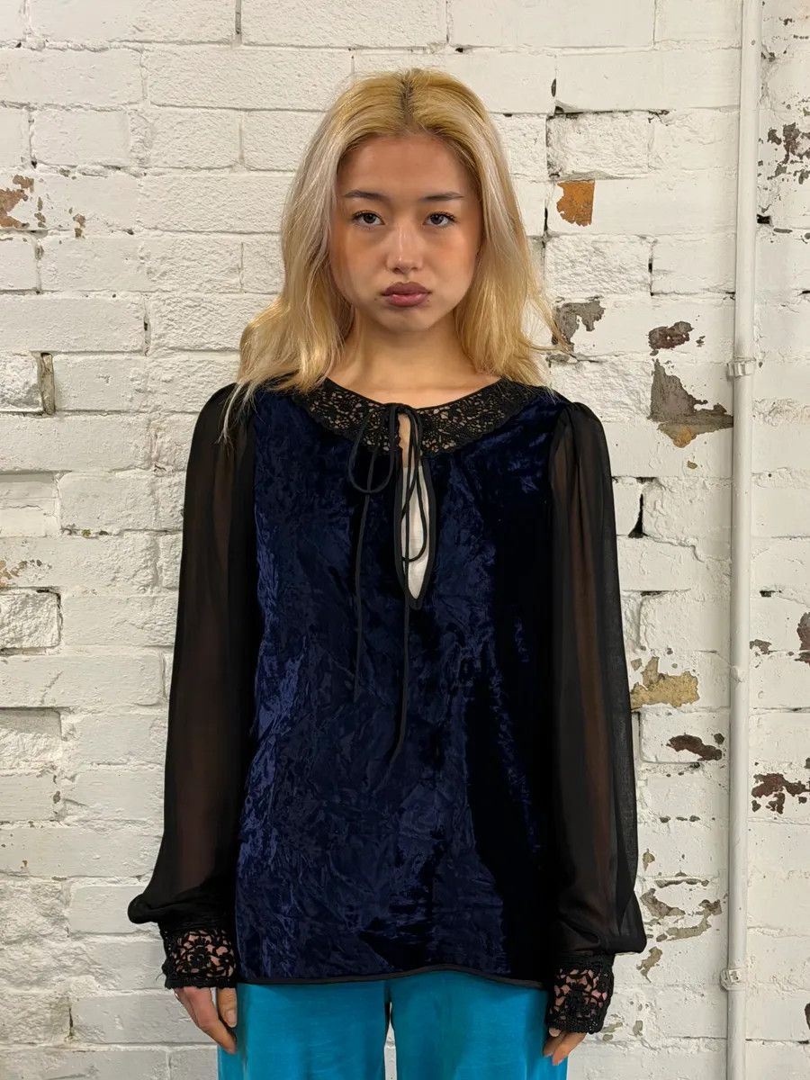 Dolce & Gabbana 2000s Dolce & Gabbana Black Transparent Arms Faux Fur Top Size M / US 6-8 / IT 42-44 - 2 Thumbnail