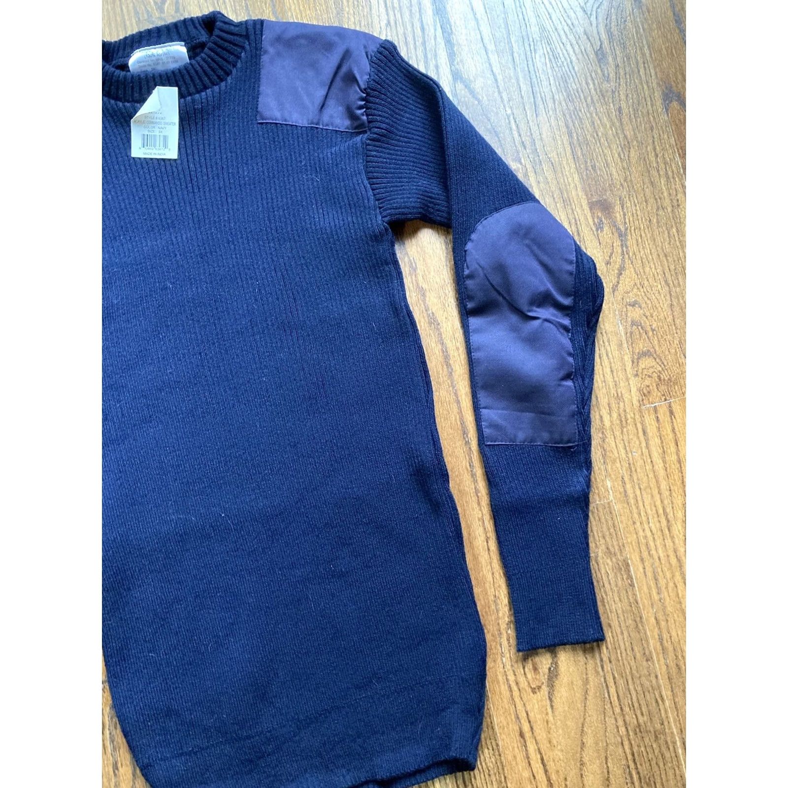 Rothco Rothco Sweater Men 3XL Navy Blue Crew Neck Knit Pullover All Seasons Lined Elbow Shoulder Patch NWT Size US XXL / EU 58 / 5 - 3 Thumbnail
