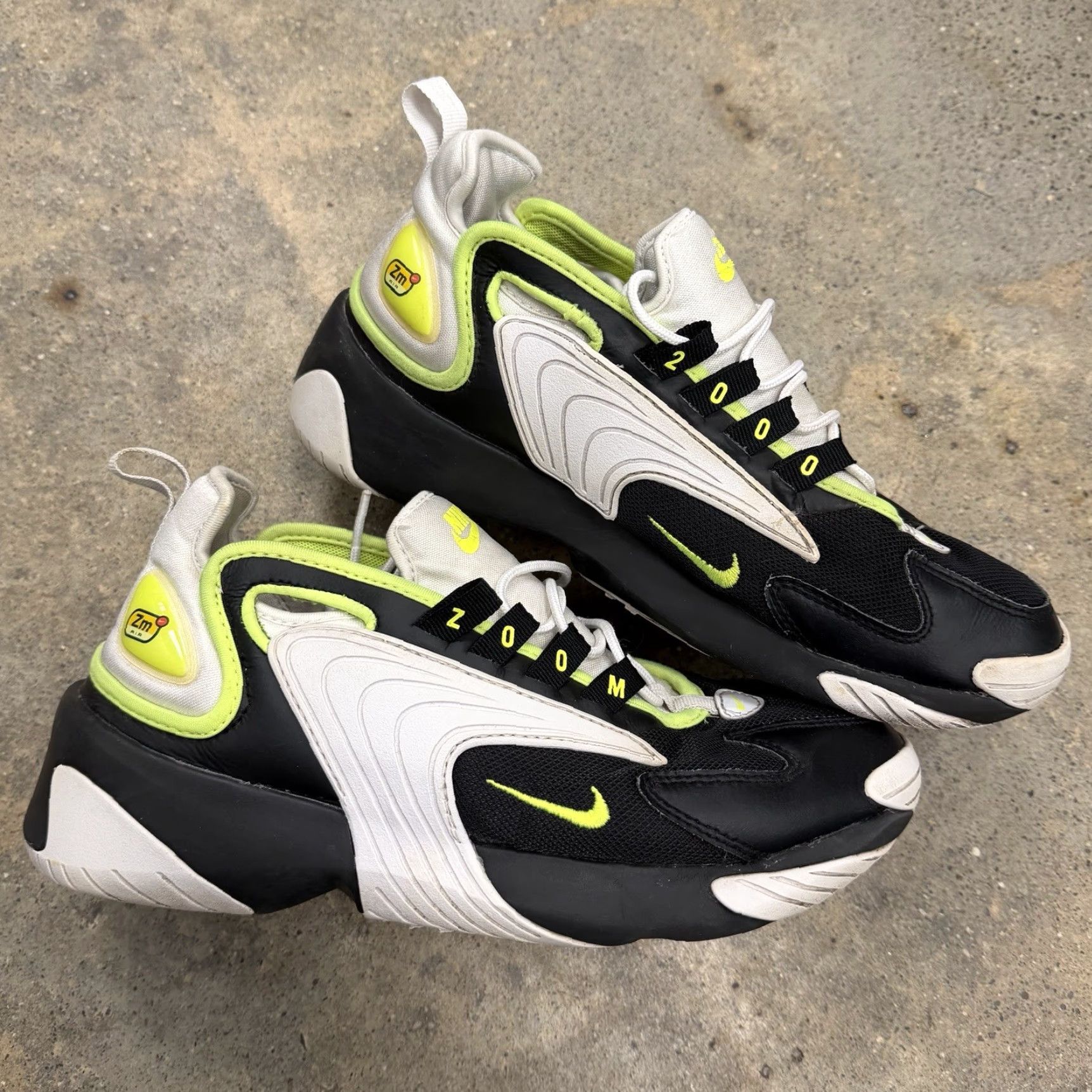 Nike Nike Zoom 2K Black White Volt Sneakers Men 7.5 A00269-004 Modern Vintage? No, 2019 Size US 8 / EU 41 - 2 Thumbnail