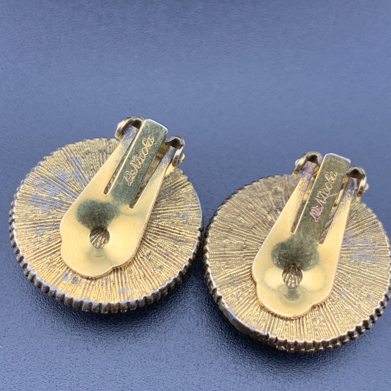 Other de Nicola Gold Tone Green Rhinestone Moroccan Glass Earrings Size ONE SIZE - 3 Thumbnail