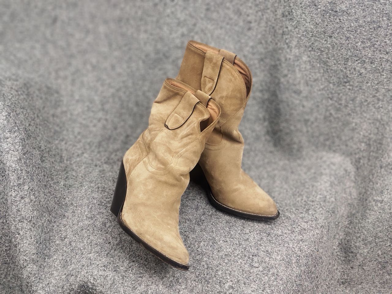 Isabel Marant Isabel Marant Leyane suede cowboy Ankl Boots Vintage Western Size US 10 / IT 40 - 1 Thumbnail