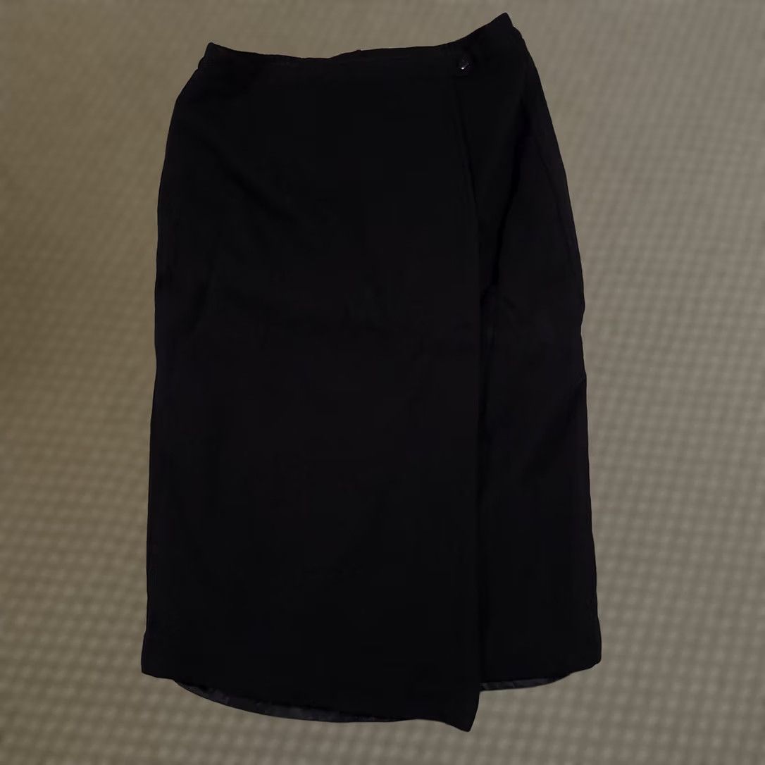Vintage VINTAGE Norton McNaughton Wool Pencil Skirt Women's 16P Petite Black Lined 80s Size 38" / US 16 / IT 52 - 1 Thumbnail