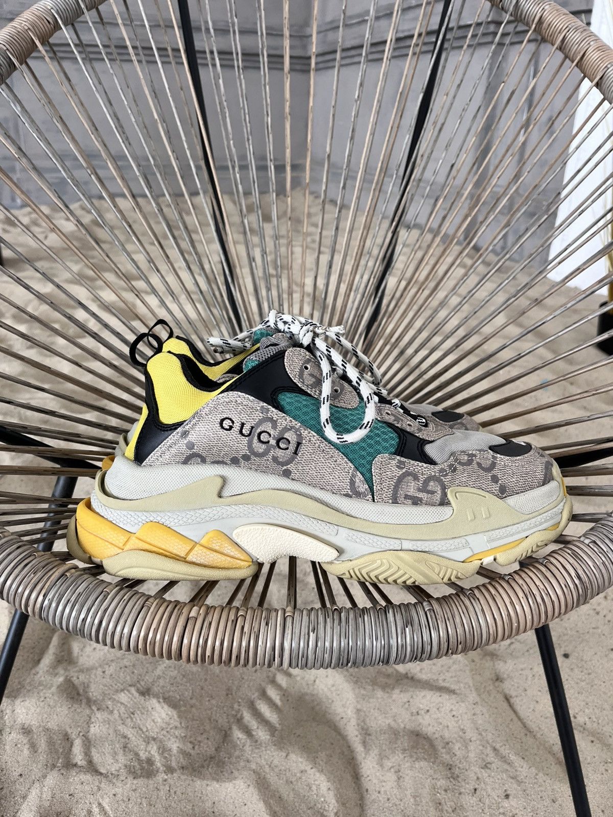 Balenciaga × Gucci Rare Balenciaga Gucci Triple S Sneakers The Hacker Project Size US 9 / EU 42 - 2 Thumbnail