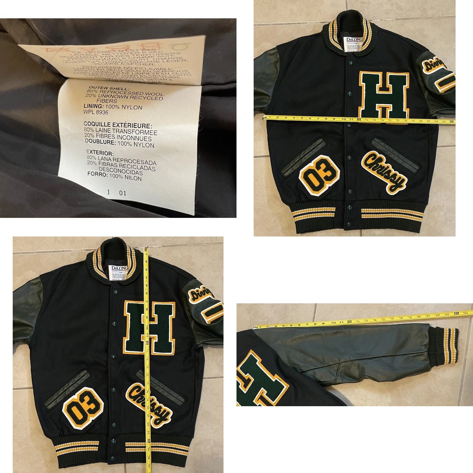 Vintage VINTAGE Physical Education Varsity Letterman Jacket S Mens S Green University School Grunge 80s 90s Football Track Size US S / EU 44-46 / 1 - 8 Thumbnail
