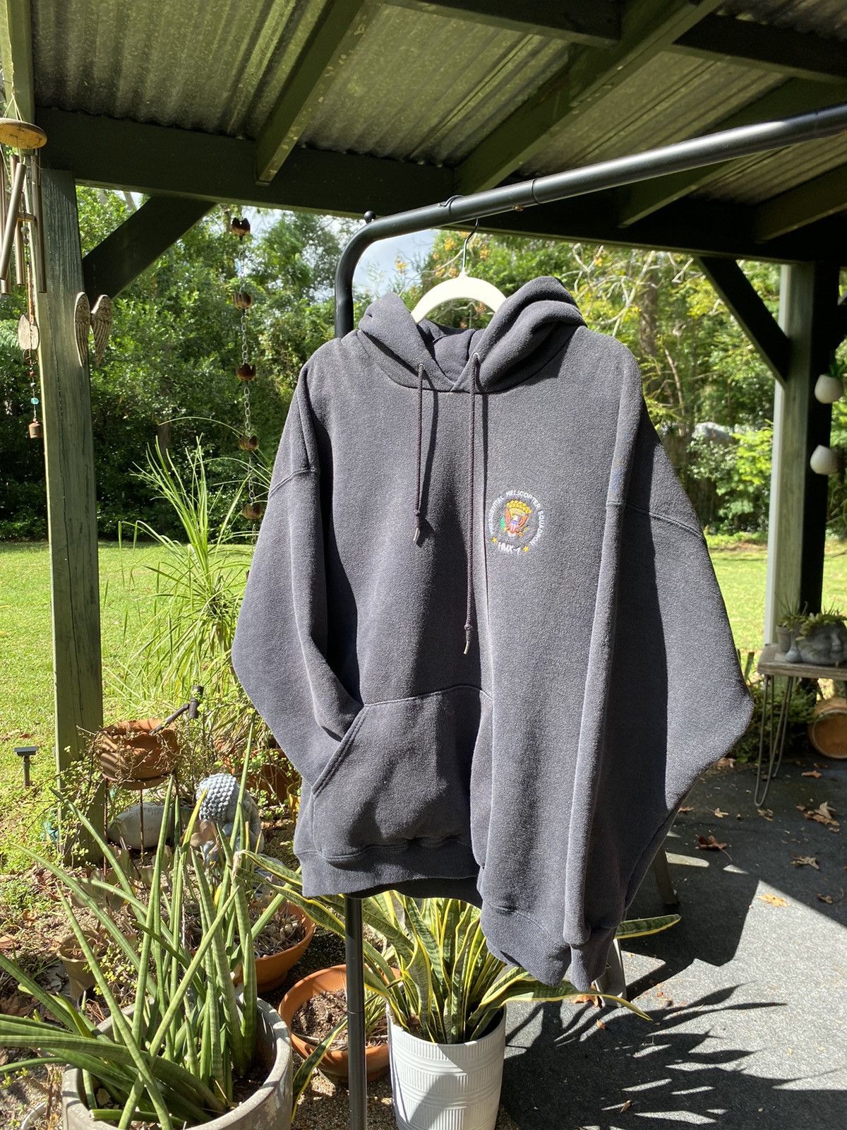 Lee Vintage 90s Navy Blue Faded Presidential Hoodie 2XL Size US XXL / EU 58 / 5 - 2 Thumbnail