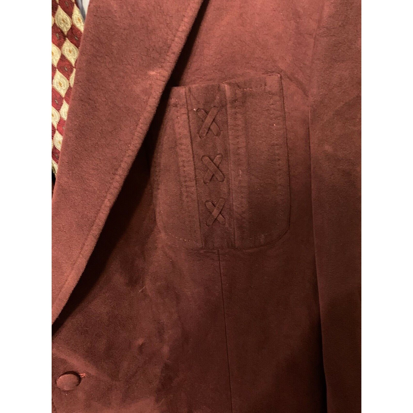 Vintage Rountree Williams Le Baron Skinner Ultra Suede Fabric Coat J Size US XXL / EU 58 / 5 - 7 Thumbnail