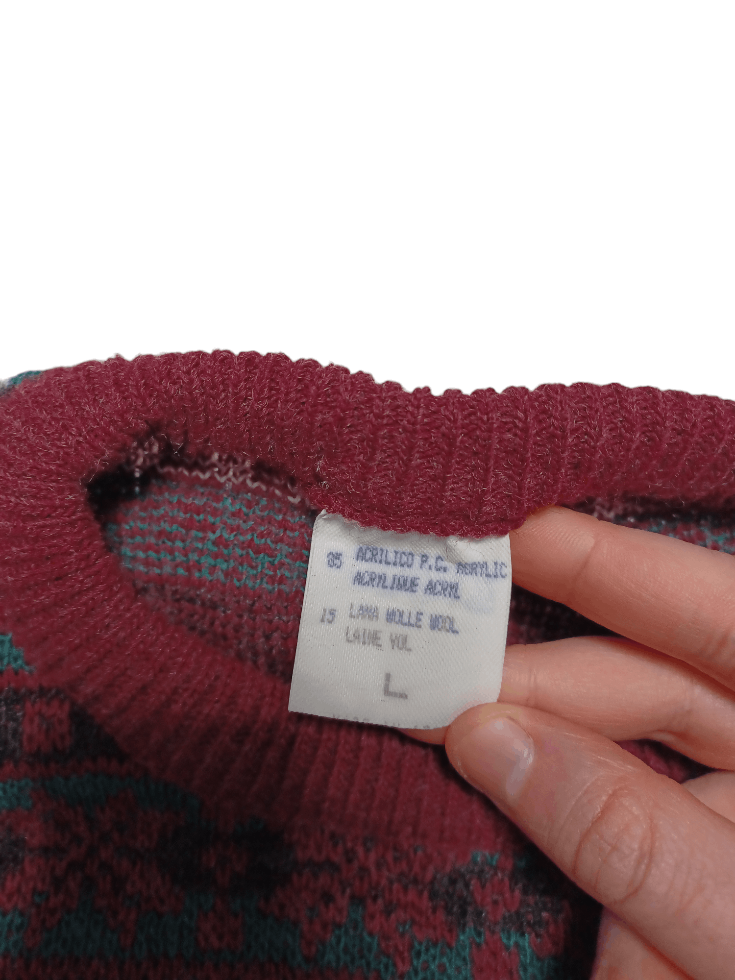 Other 80S OR EARLY 90S MADE IN ITALY WOOL OVERSIZE SWEATER Size US L / EU 52-54 / 3 - 3 Thumbnail