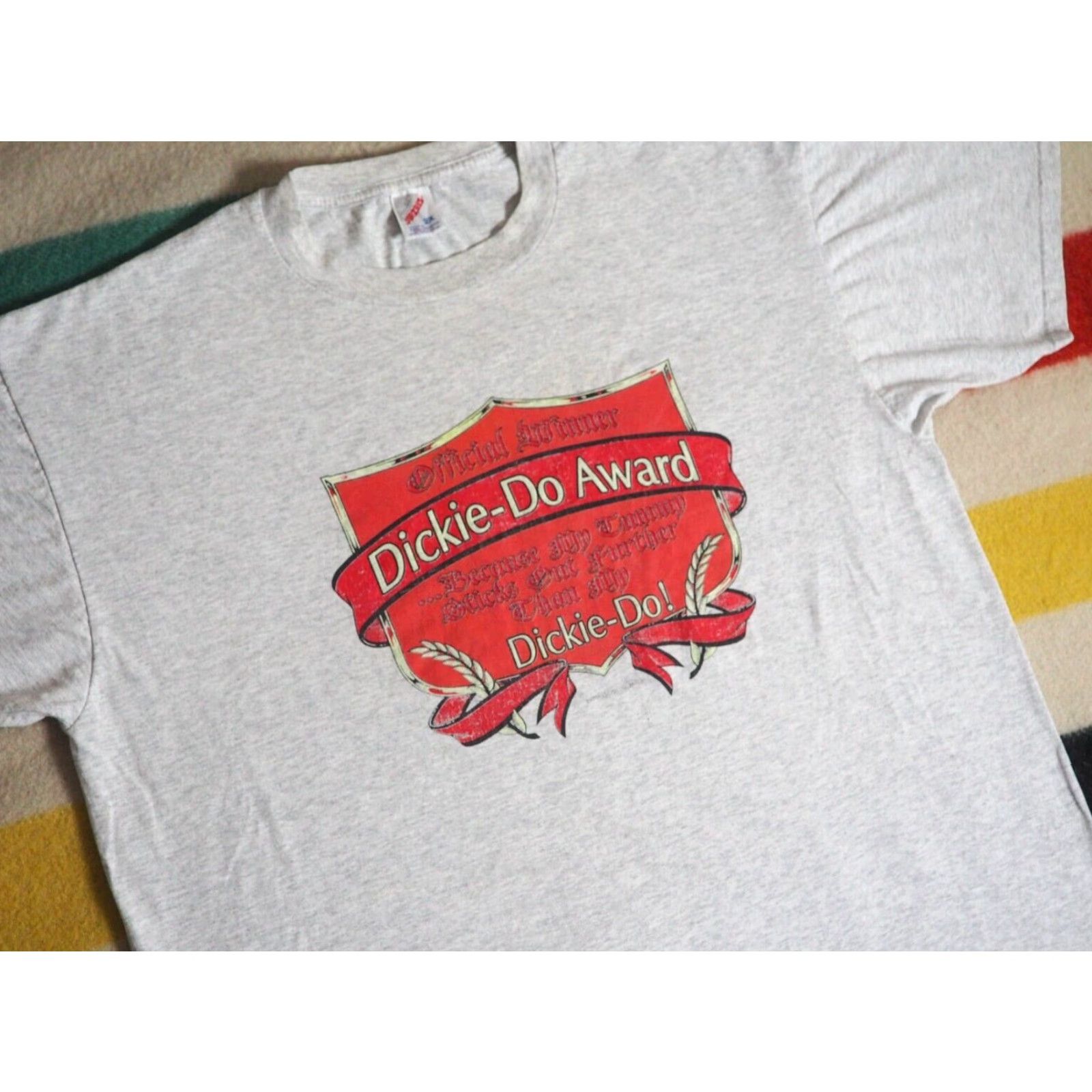 Jerzees VTG Jerzees T-Shirt Gray 2XL Dickie-Do Big Guy Humor US 1990s Mens Short Sleeve Graphic Tee Size US XXL / EU 58 / 5 - 2 Thumbnail