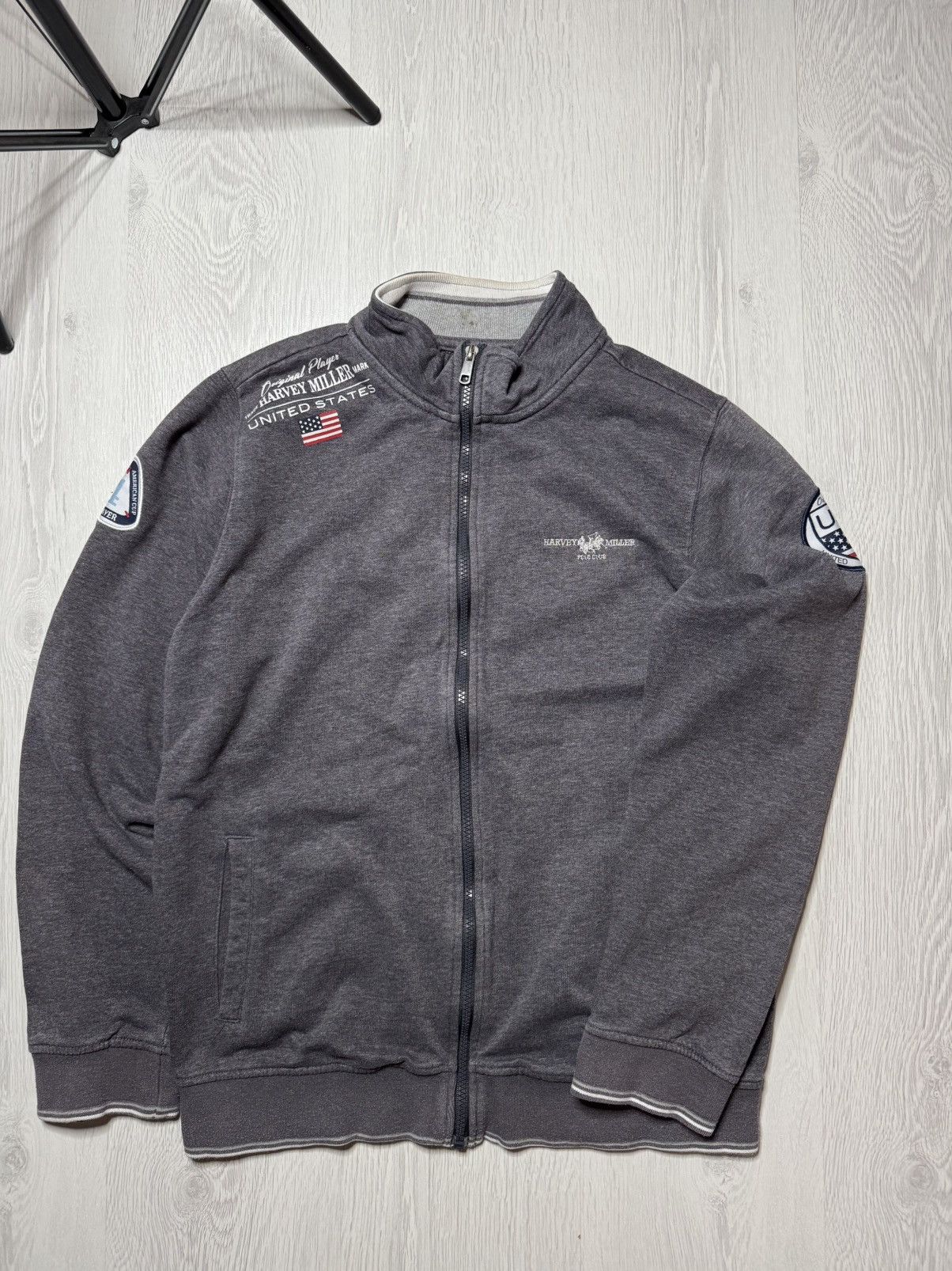 Beverly Hills Polo Club Harvey Miller Polo Club full-zip sweatshirt in grey. Size US M / EU 48-50 / 2 - 1 Thumbnail