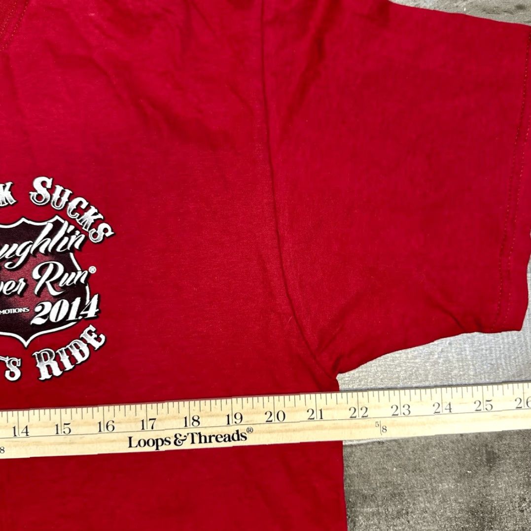 Vintage Laughlin River Run Shirt Men L Red Crewneck NWT 2014 Work Sucks Let’s Ride T-Shirt Size US L / EU 52-54 / 3 - 3 Thumbnail