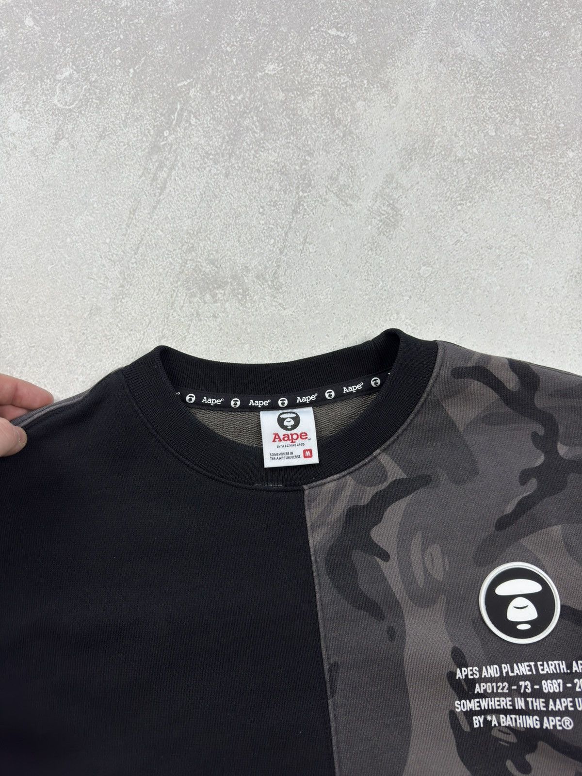 Aape AAPE BY A BATHING APE Apunvs Bape Camo Big Logo Sweatshirt Size US M / EU 48-50 / 2 - 11 Thumbnail