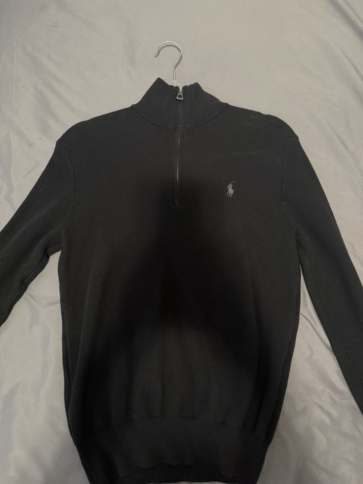 Polo Ralph Lauren Mesh-Knit Cotton Quarter-Zip Sweater black Size US S / EU 44-46 / 1 - 1 Thumbnail