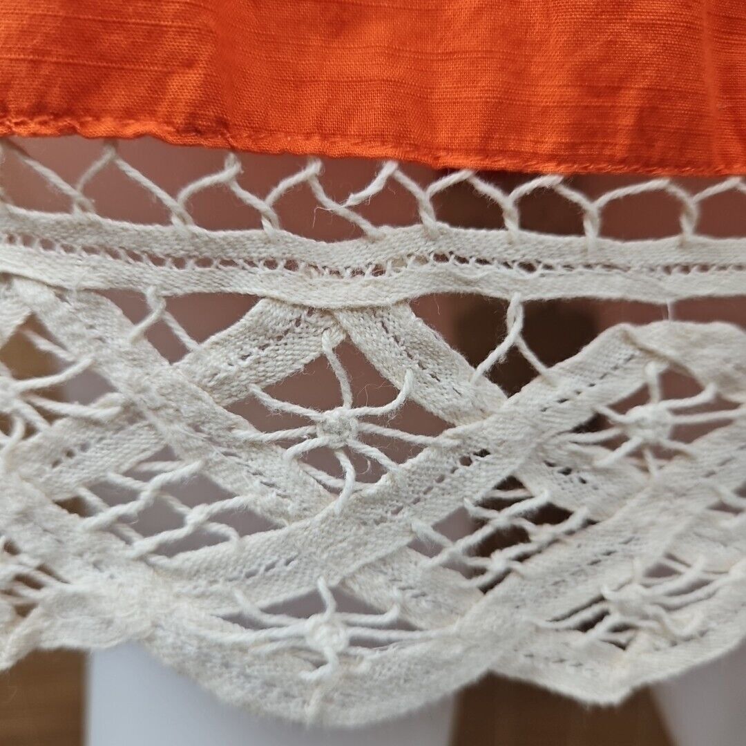 Anthropologie Moulinette Soeurs Anthro Dress Womens 0 Orange Crochet Medal Size XS / US 0-2 / IT 36-38 - 20 Thumbnail