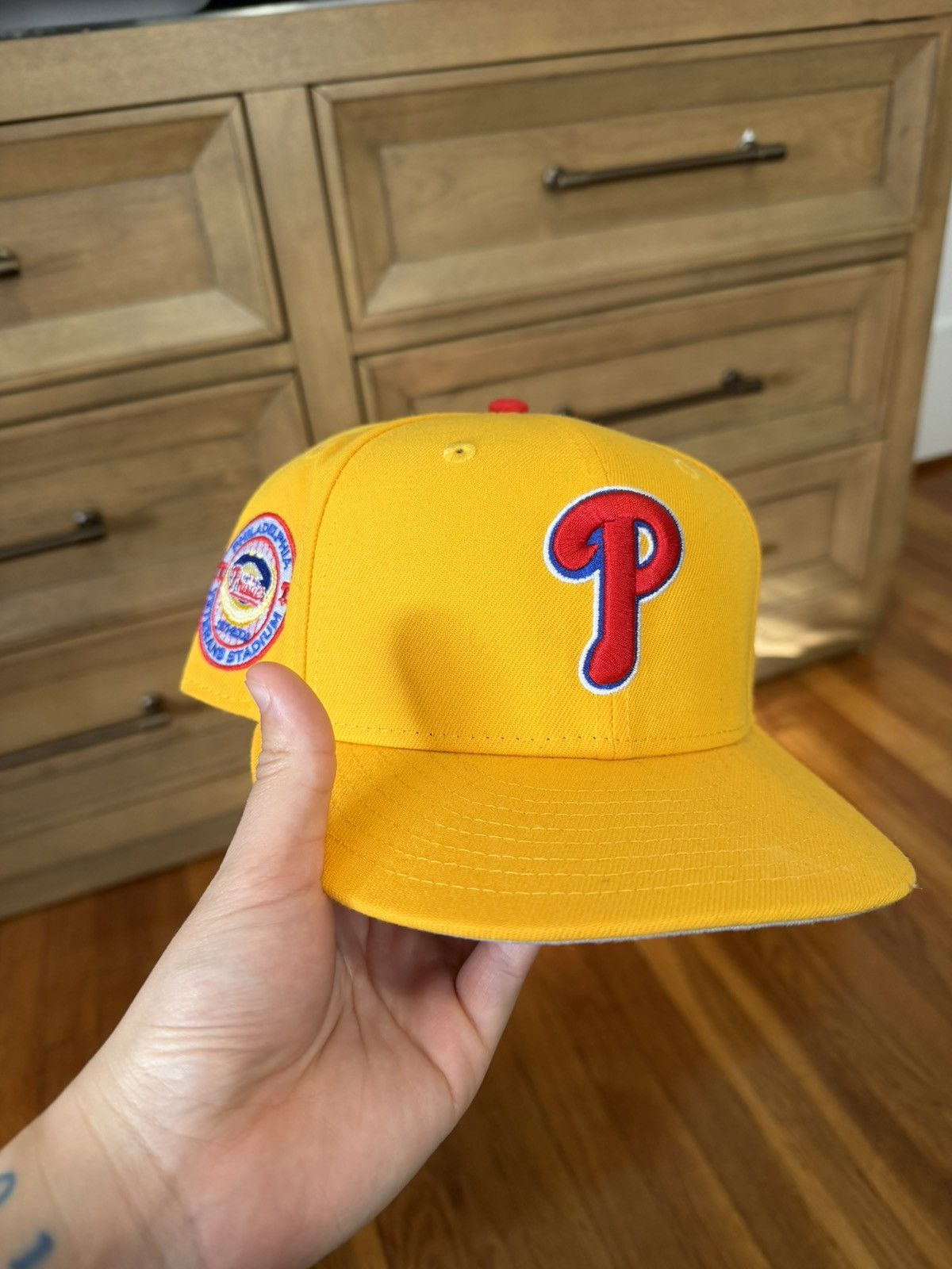 Hat Club Phillies Hat Club 7 3/8 Grey Brim Size ONE SIZE - 1 Thumbnail