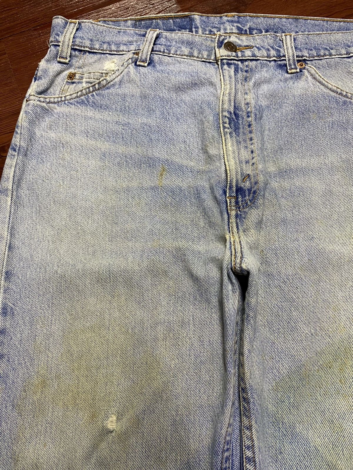 Levi's Vintage Levis505 80’s Orange Tab Grunge Distressed Jeans Size US 35 - 5 Thumbnail