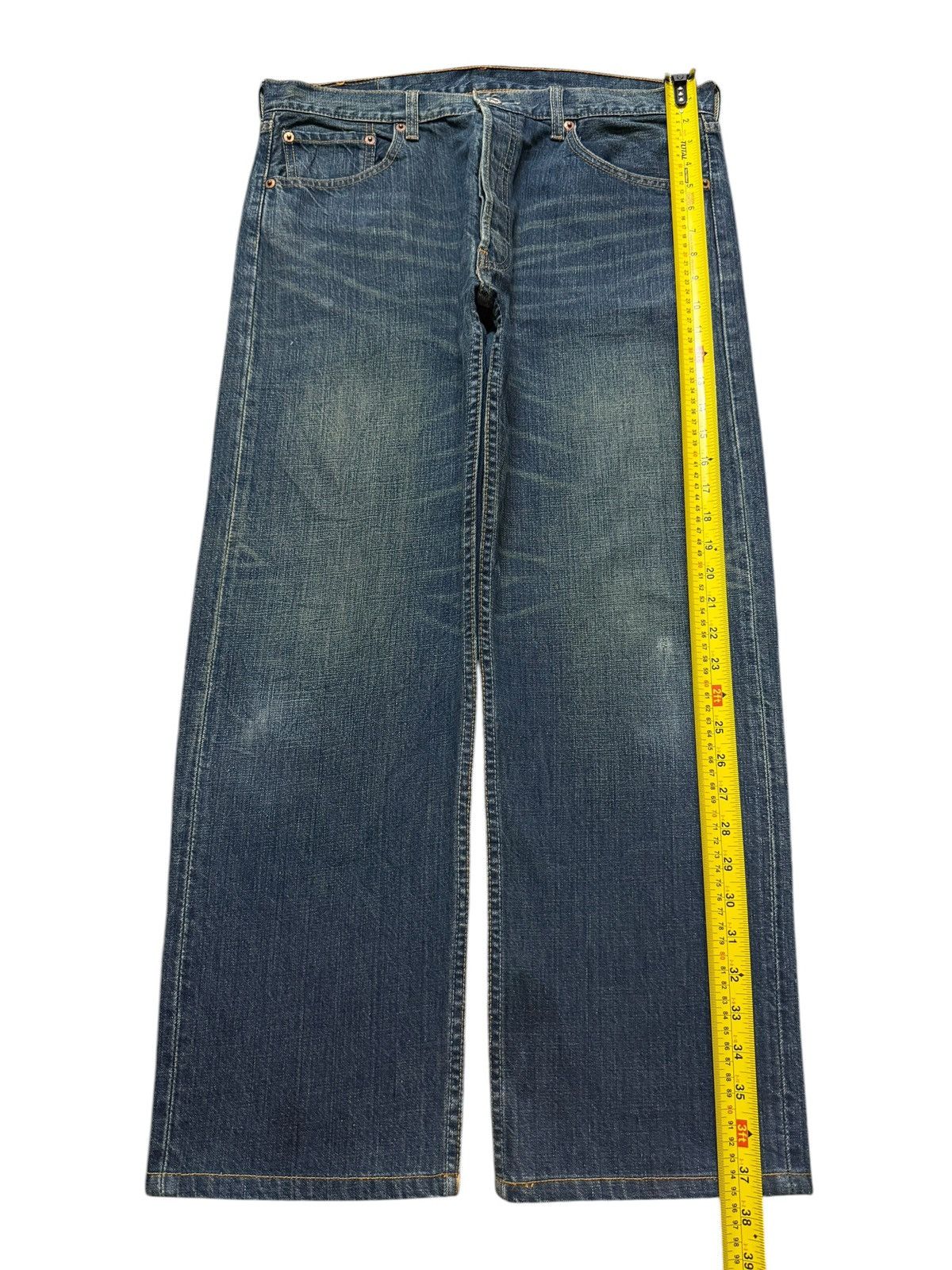 Levi's Vintage 90s Levis 501 Faded Whisker Wide Leg Baggy Jeans Size US 34 / EU 50 - 10 Thumbnail
