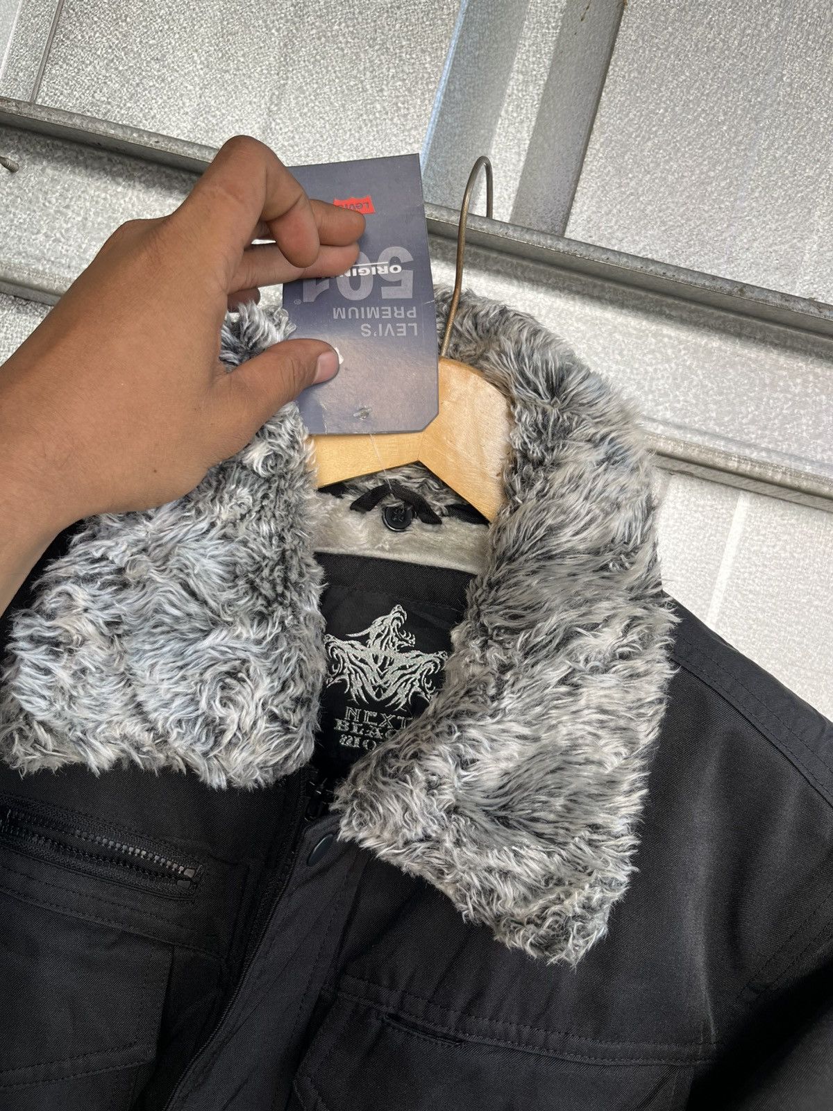 14th Addiction black wolf sherpa workwear jacket /cdg/isseymiyake Size US M / EU 48-50 / 2 - 5 Thumbnail