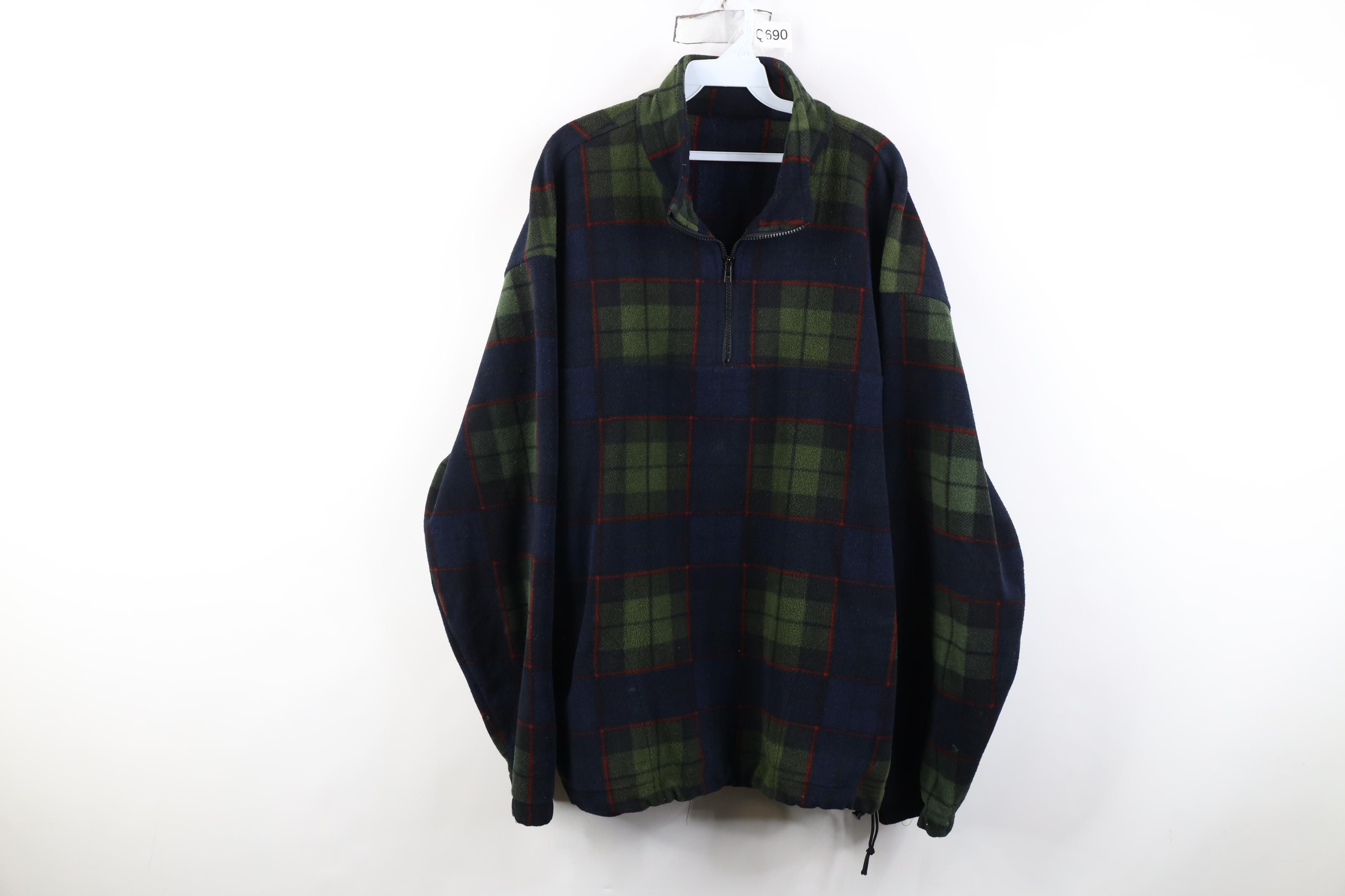 Vintage Vintage 90s Streetwear 1/4 Zip Fleece Pullover Sweater USA Size US XL / EU 56 / 4 - 1 Thumbnail