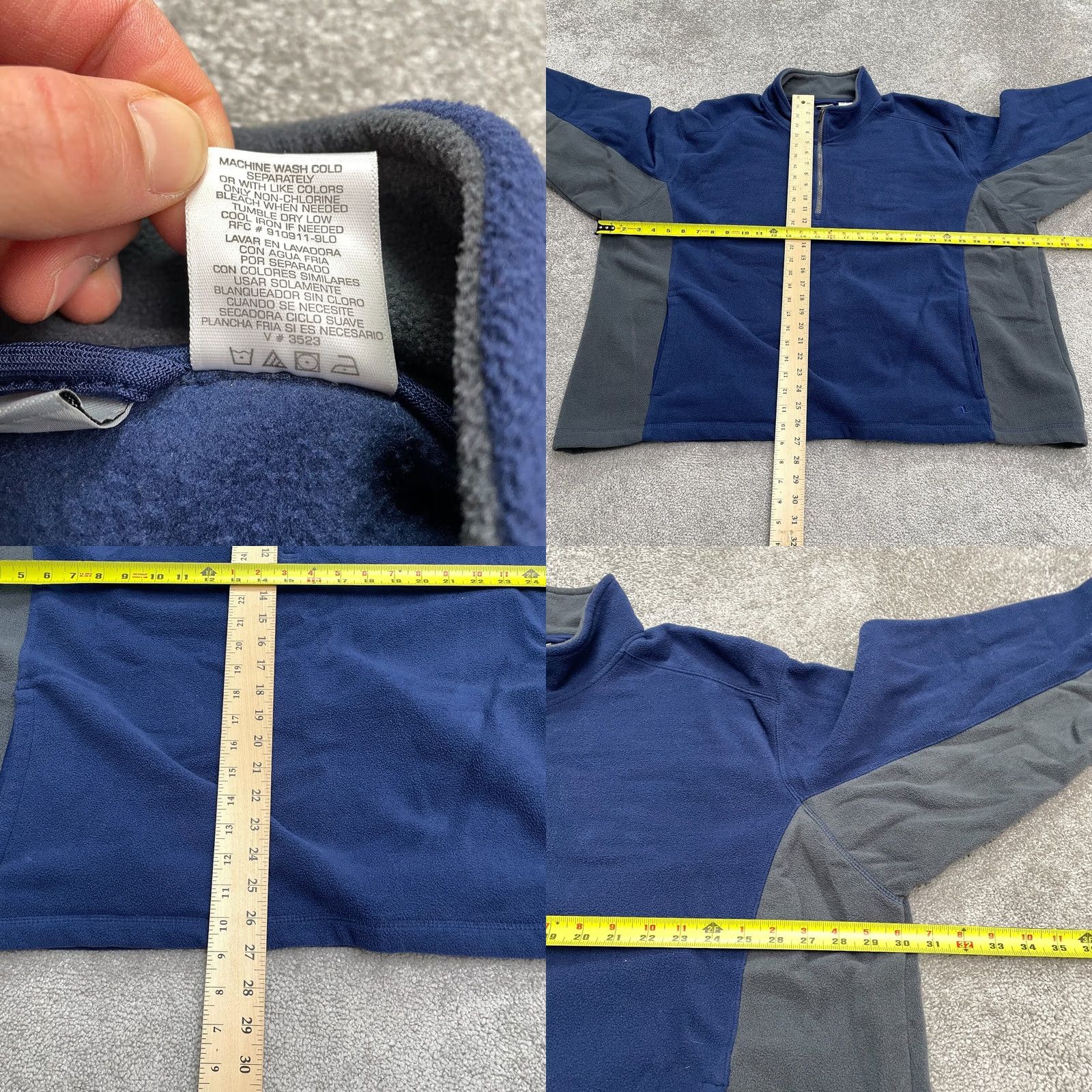 Athletic Works Athletic Works Fleece Jacket Mens 3XL Blue Gray Zip Casual Outdoor Hiking Size US XXL / EU 58 / 5 - 8 Thumbnail