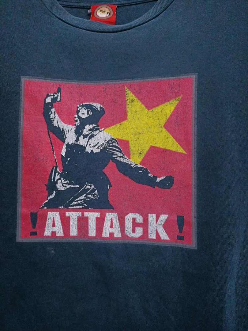 Japanese Brand Vintage Y2K WASHFIRST® “ATTACK!” Graphic Tee Size US M / EU 48-50 / 2 - 2 Thumbnail