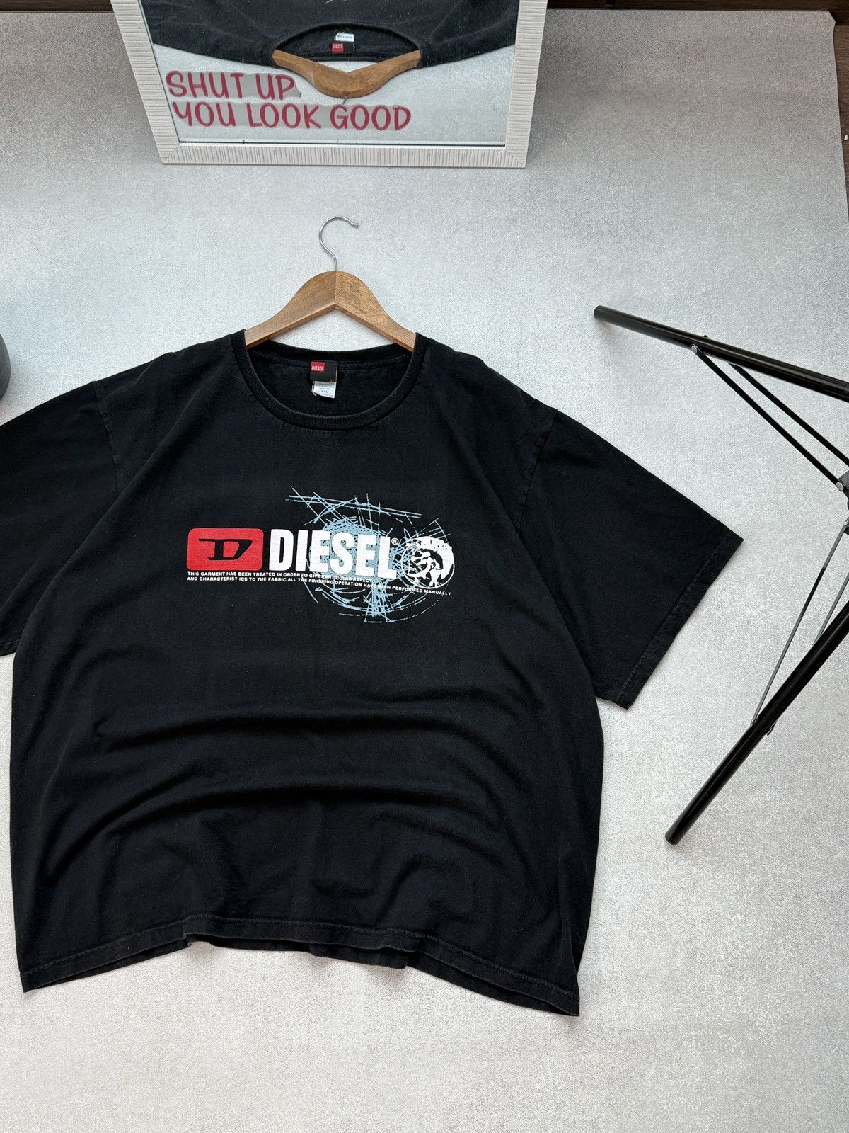 Diesel Vintage Diesel T-Shirt Distressed Shirt Men’s Black Logo Y2K Size US XXL / EU 58 / 5 - 4 Thumbnail