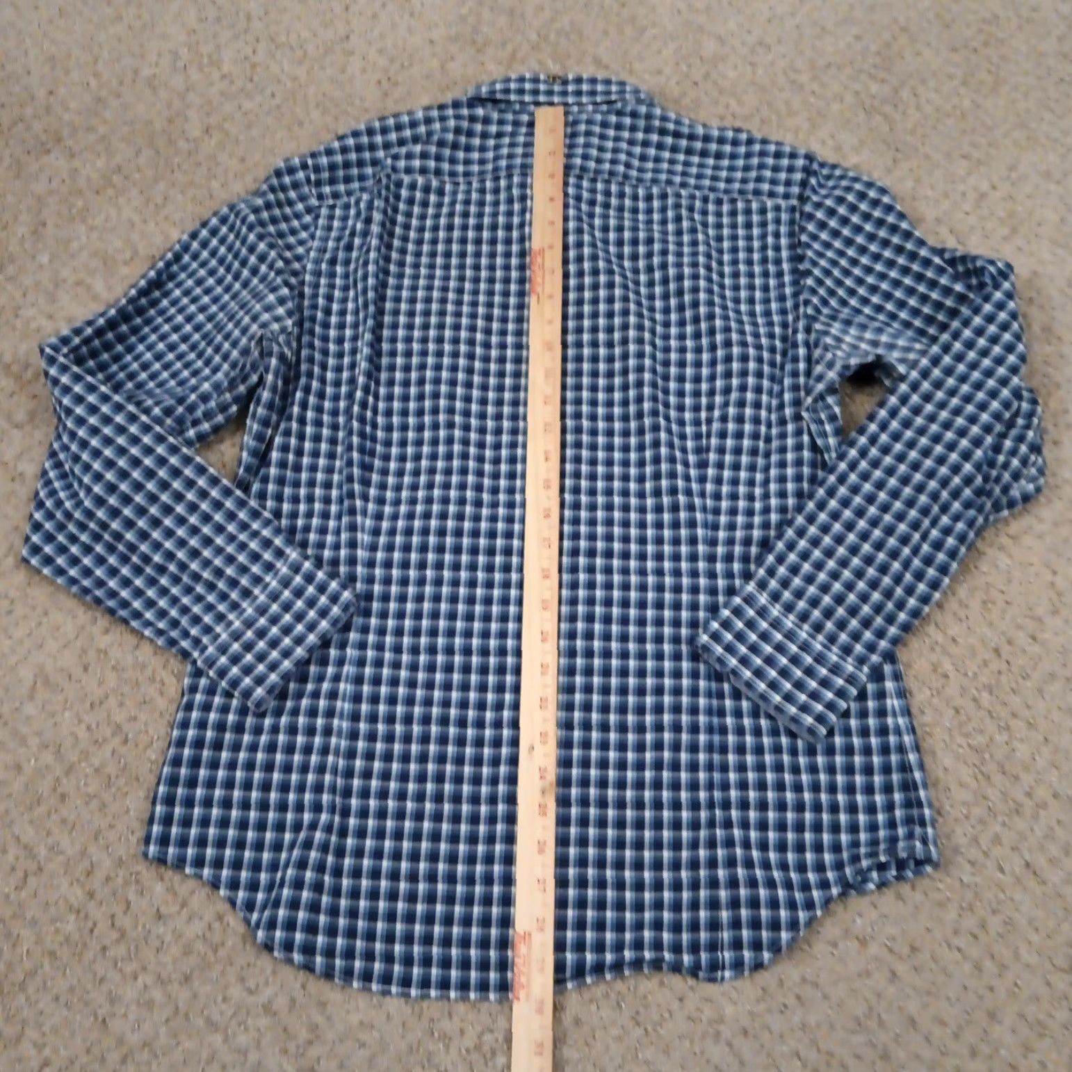 Banana Republic Banana Republic Shirt Mens Large Slim Blue Plaid Long Sleeve Button Up Cotton Size US L / EU 52-54 / 3 - 6 Thumbnail