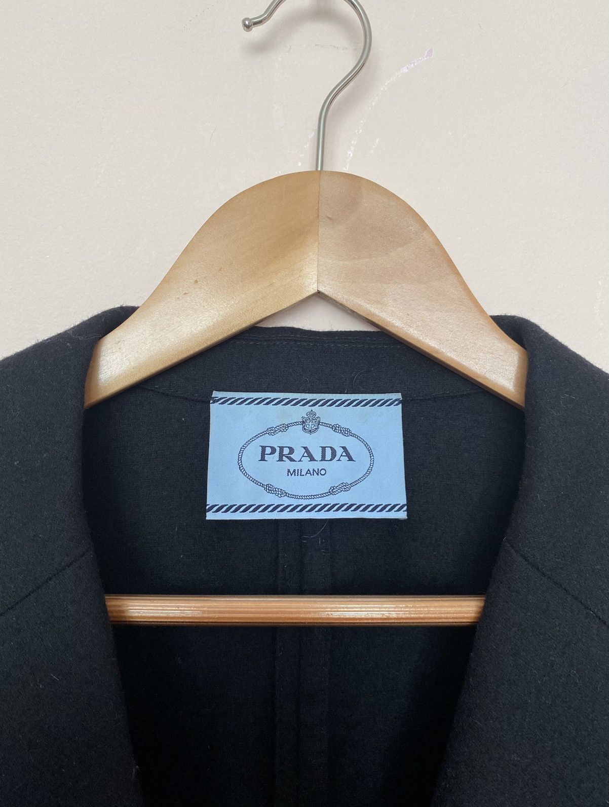 Designer × Prada 🖤 Prada Wool Designer Blazer Jacket Size L / US 10 / IT 46 - 3 Thumbnail