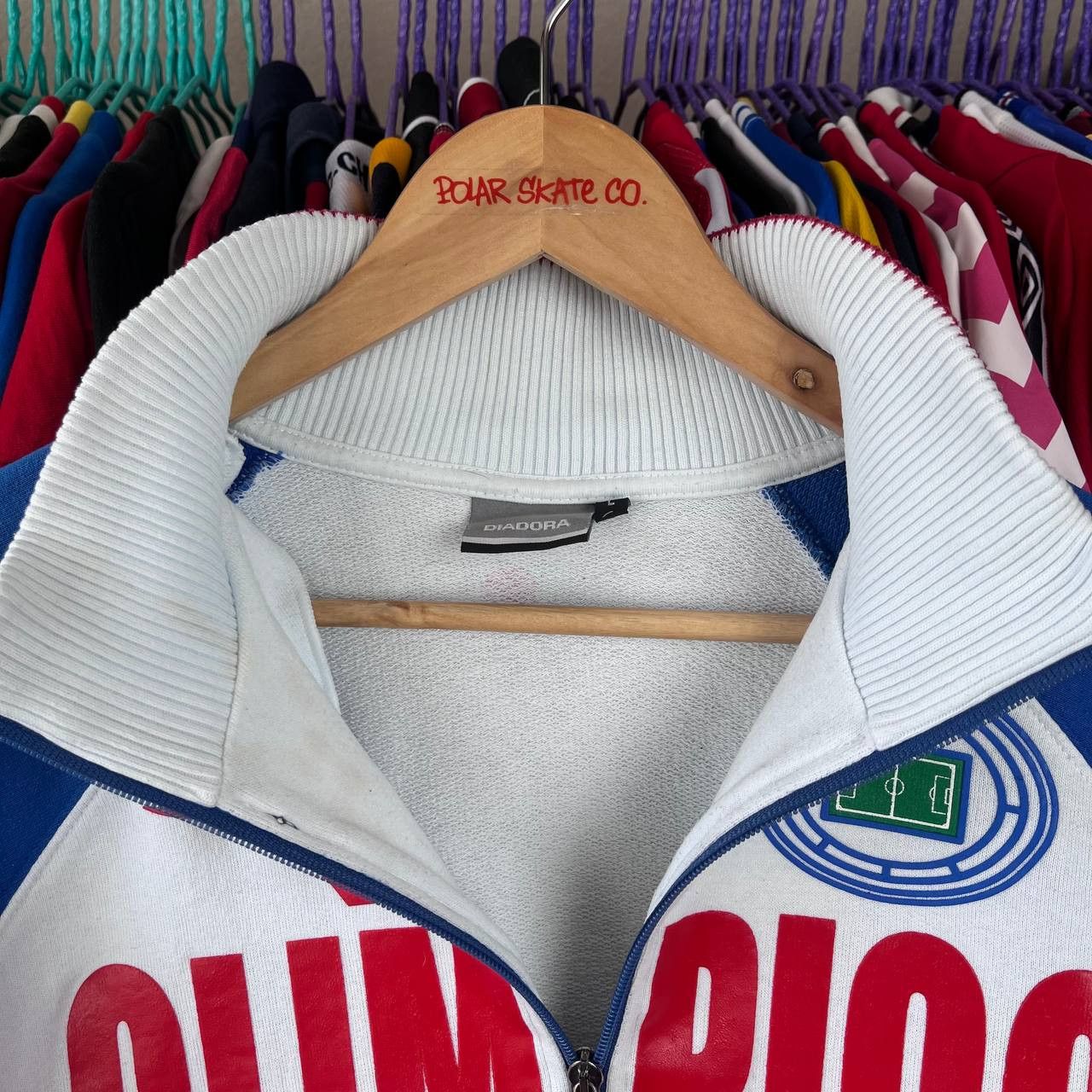 Diadora Diadora 'Olimpico' Italia Football Soccer Track Jacket Size US L / EU 52-54 / 3 - 12 Thumbnail