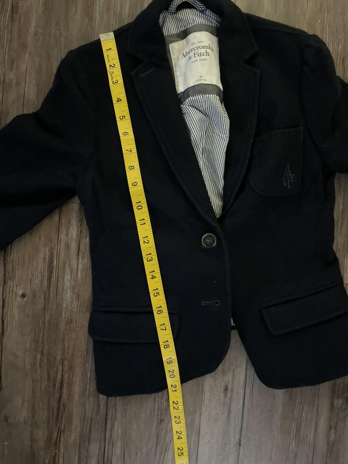 Abercrombie & Fitch VTG Abercrombie & Fitch Y2K Blue Blazer Wool Blend Jacket M Size M / US 6-8 / IT 42-44 - 5 Thumbnail