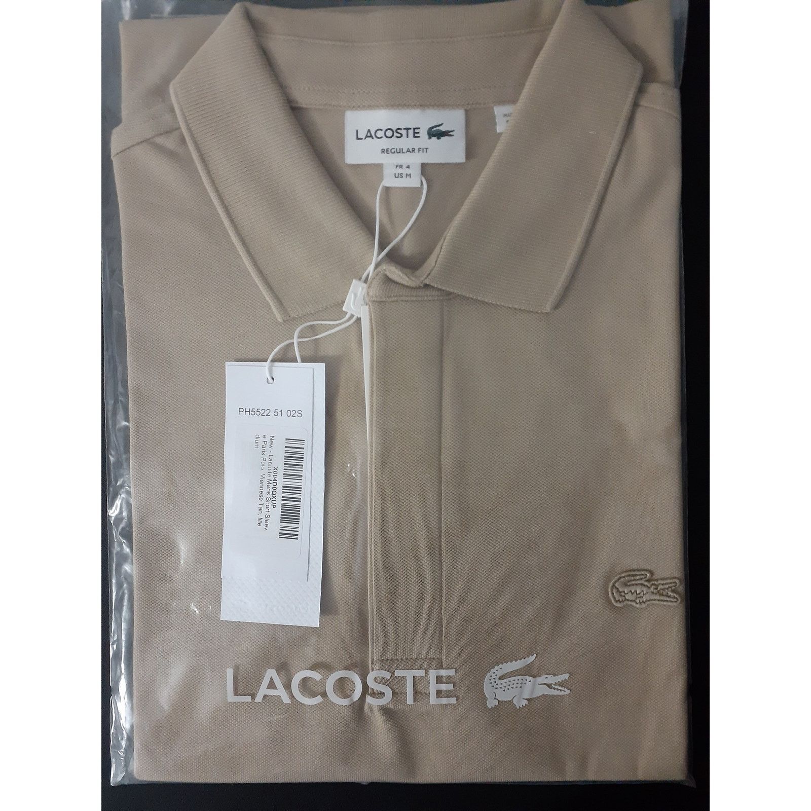 Lacoste Lacoste Mens Short Sleeve Paris Polo Viennese Tan M Size US M / EU 48-50 / 2 - 2 Thumbnail
