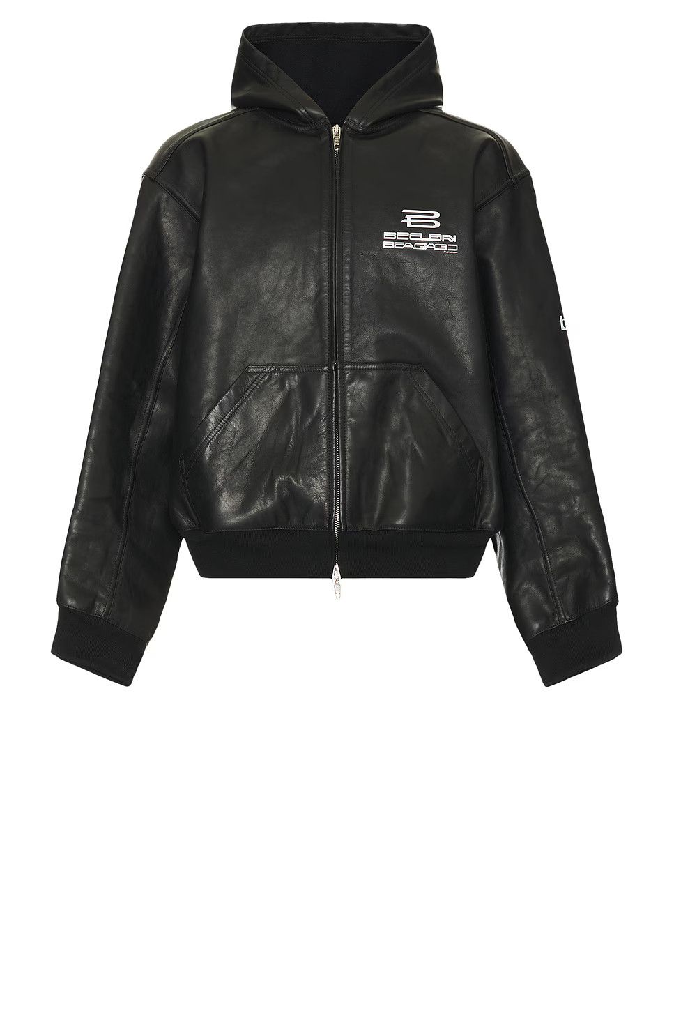 Balenciaga o1in1g1125 Linen Zip-Up Hoodie in Black Size US L / EU 52-54 / 3 - 1 Thumbnail